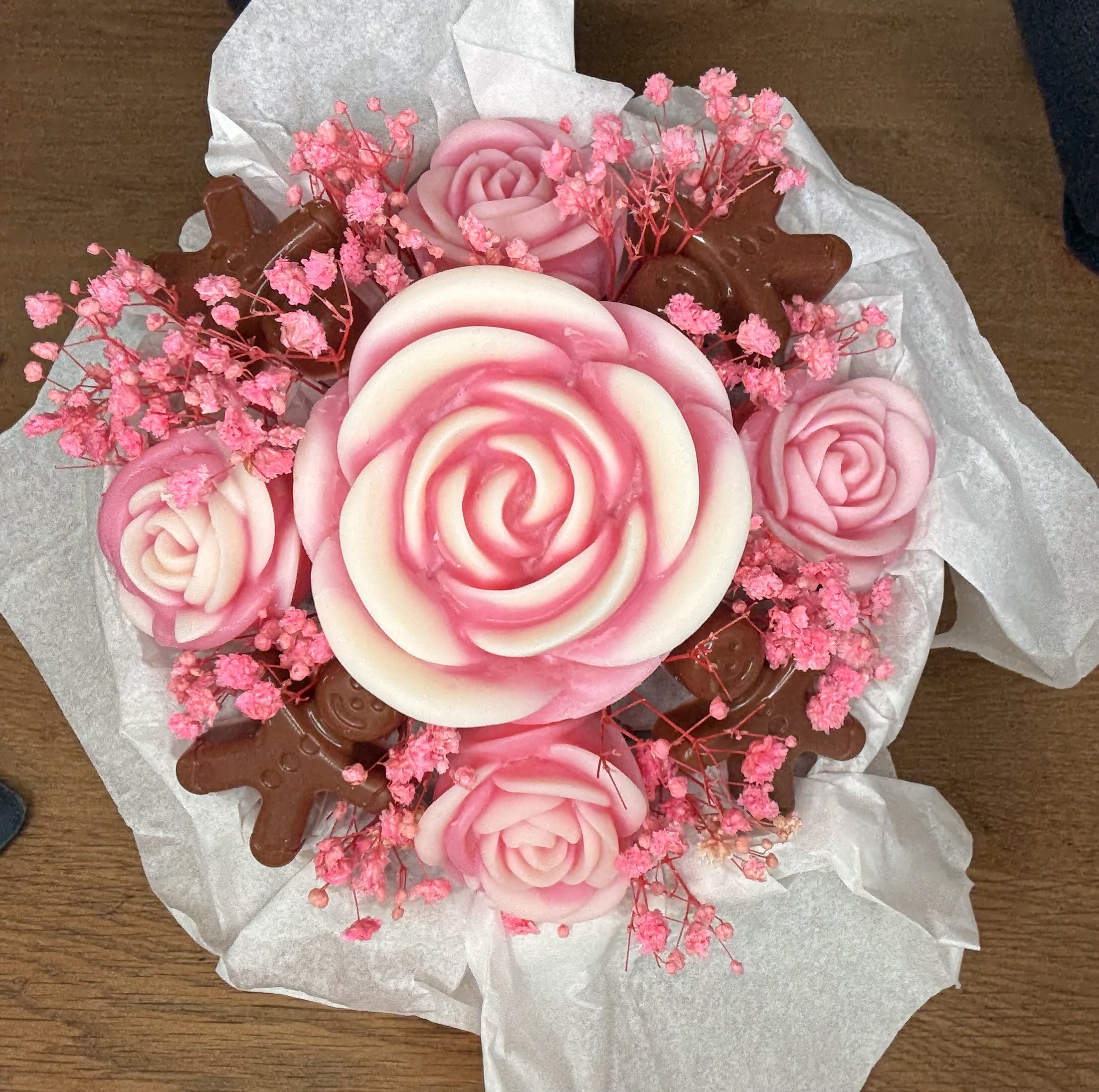 Bouquet fondants parfumés - Rose et brun  - 200g 