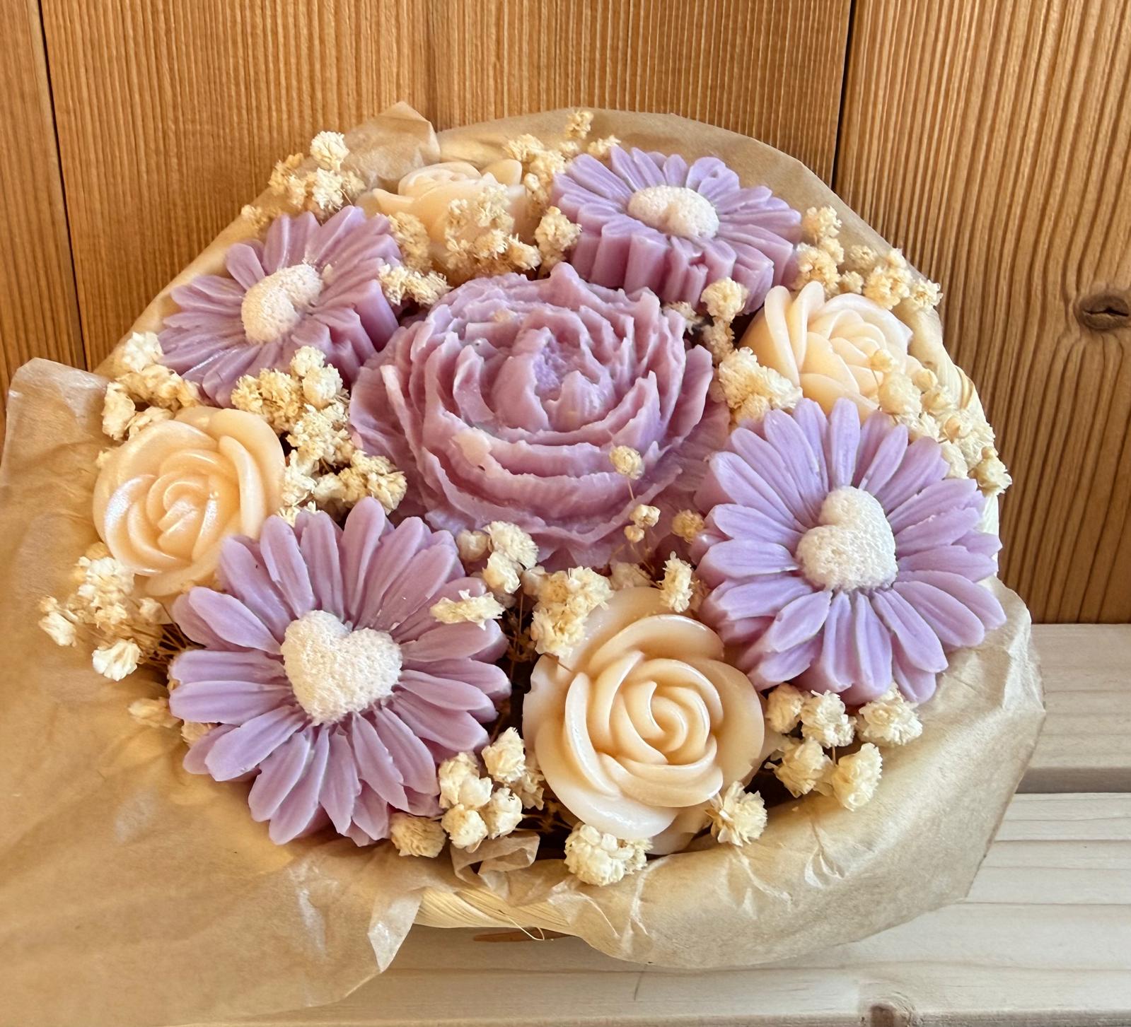 Bouquet fondants parfumés - Rose - pivoine- marguerite  - lilas - 200g 