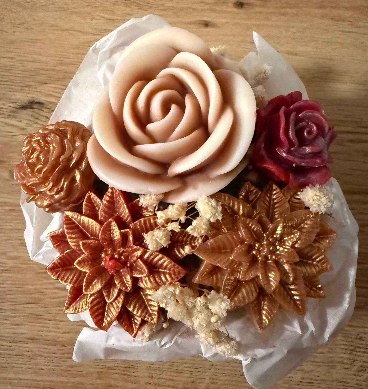 Bouquet fondants parfumés - Rouge et brun - 100g 