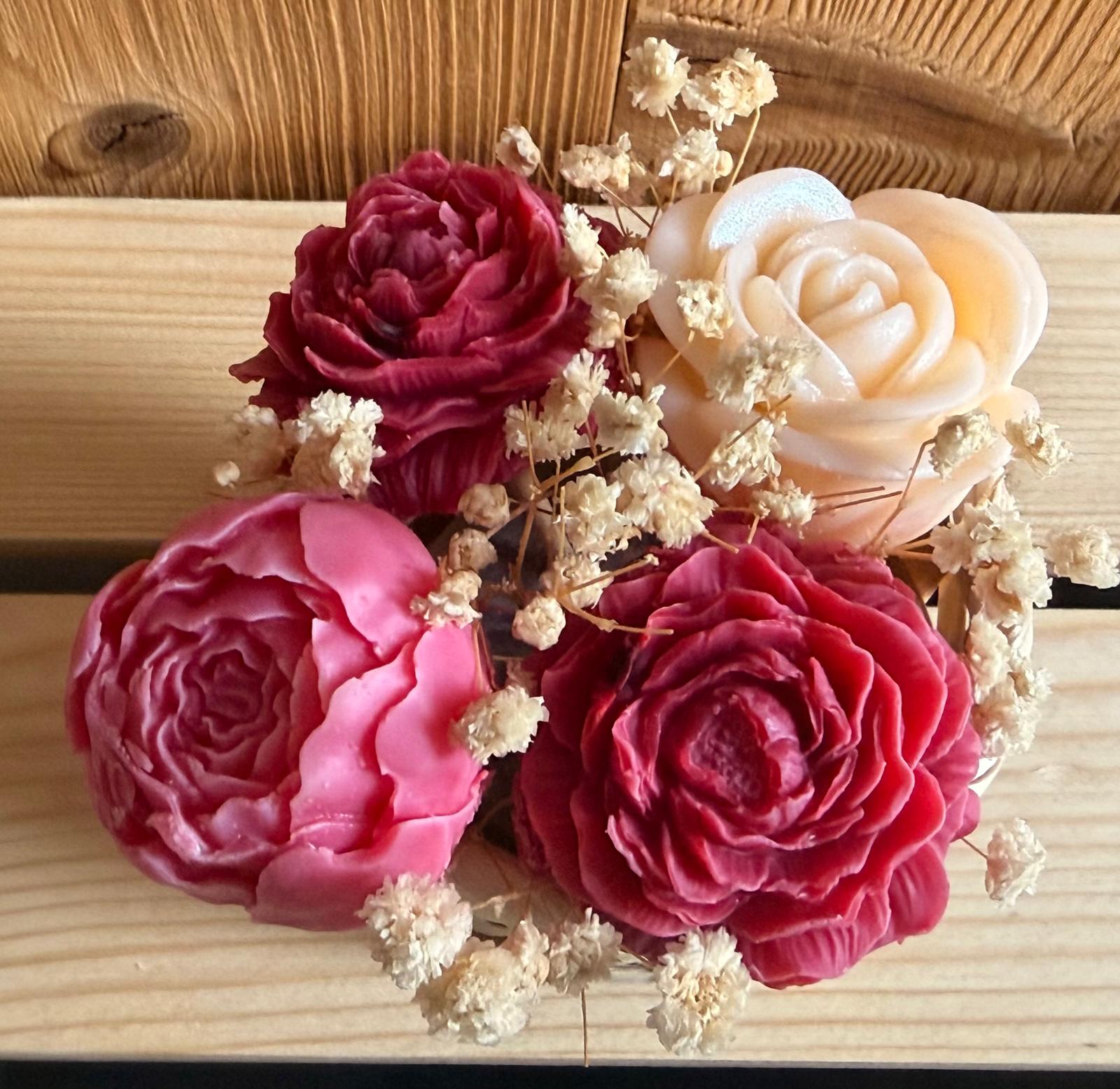 Bouquet fondants parfumés - Rouge - 100g 