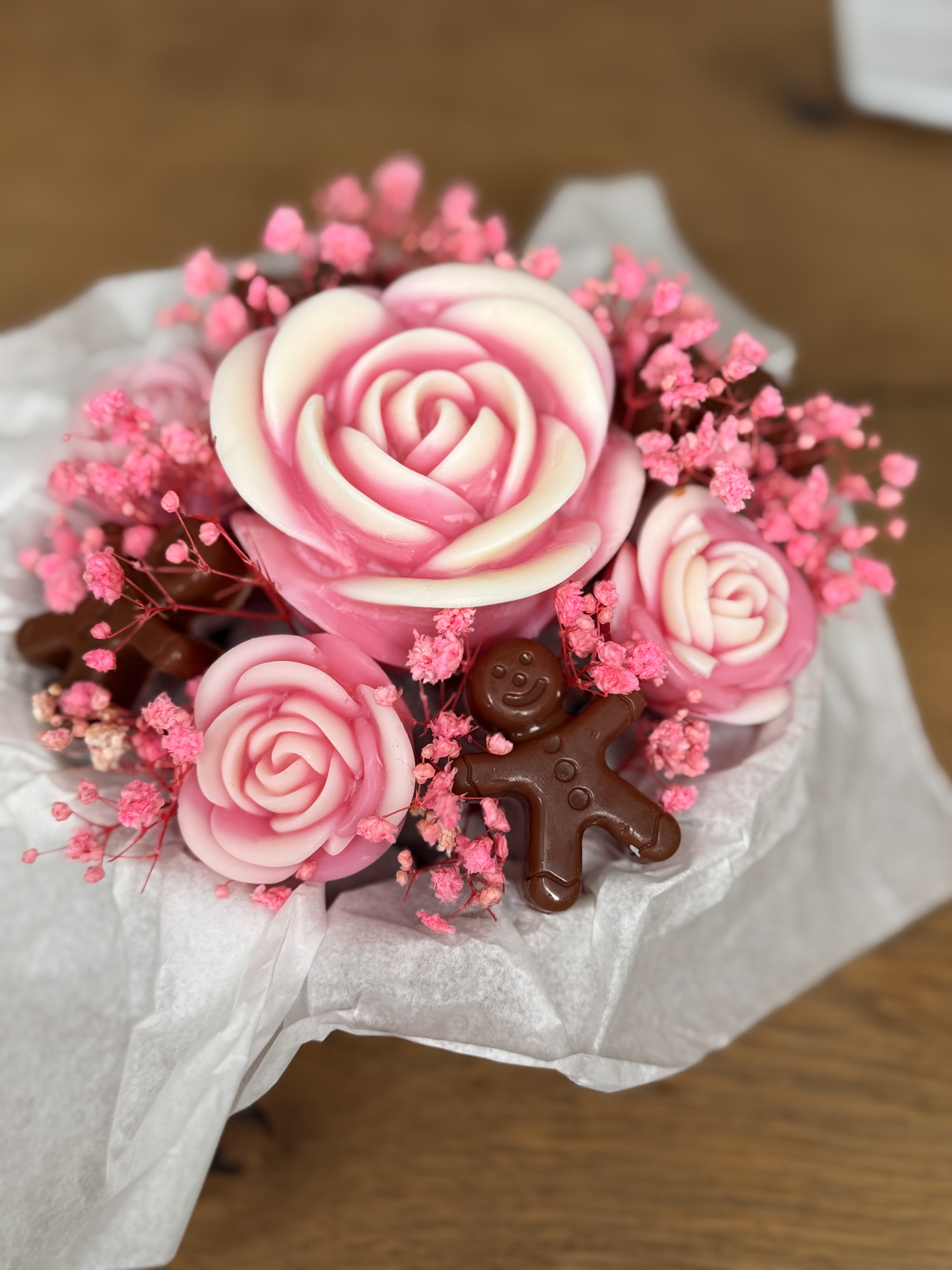 Bouquet fondants parfumés - Rose et brun  - 200g 