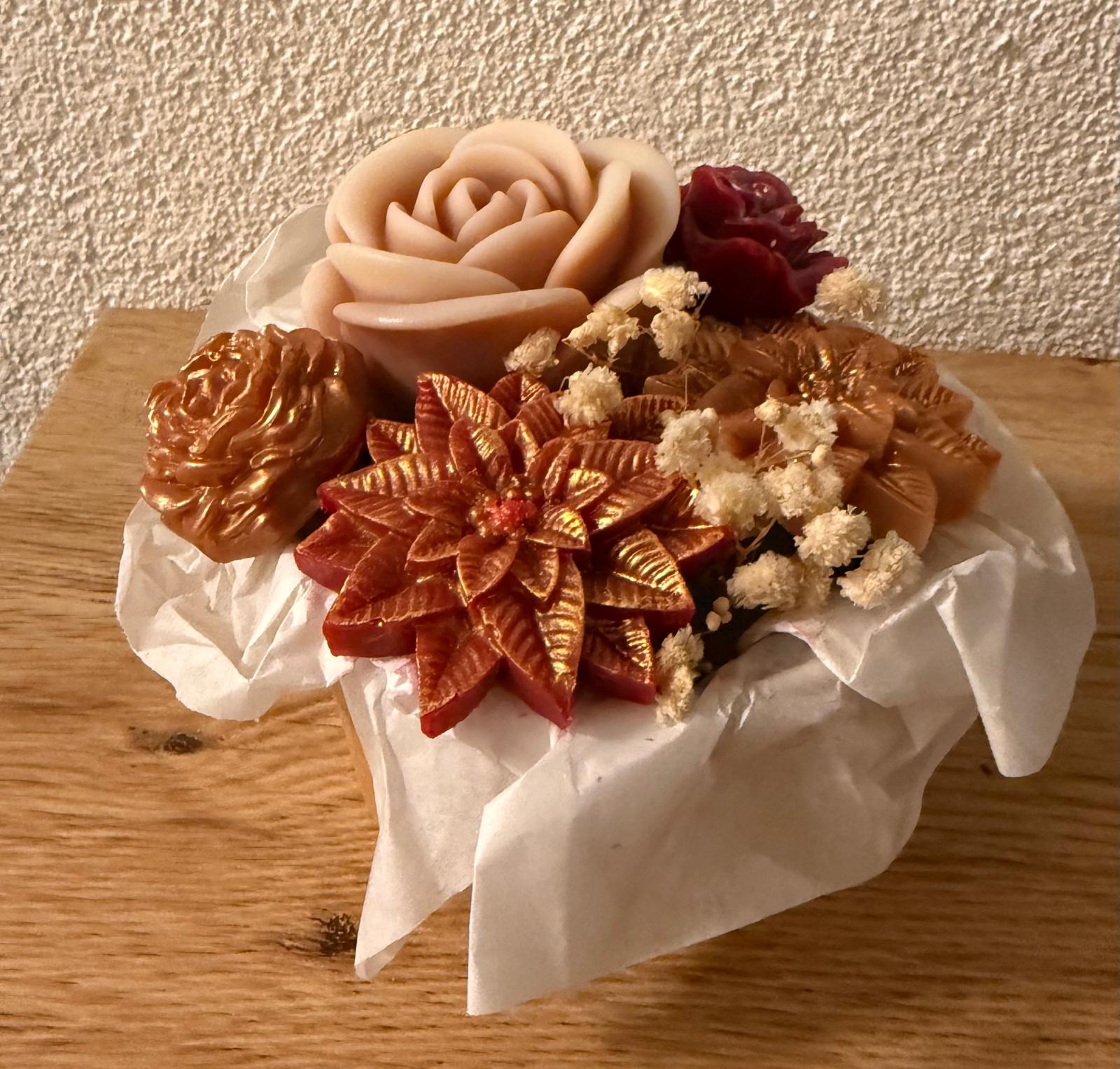 Bouquet fondants parfumés - Rouge et brun - 100g 
