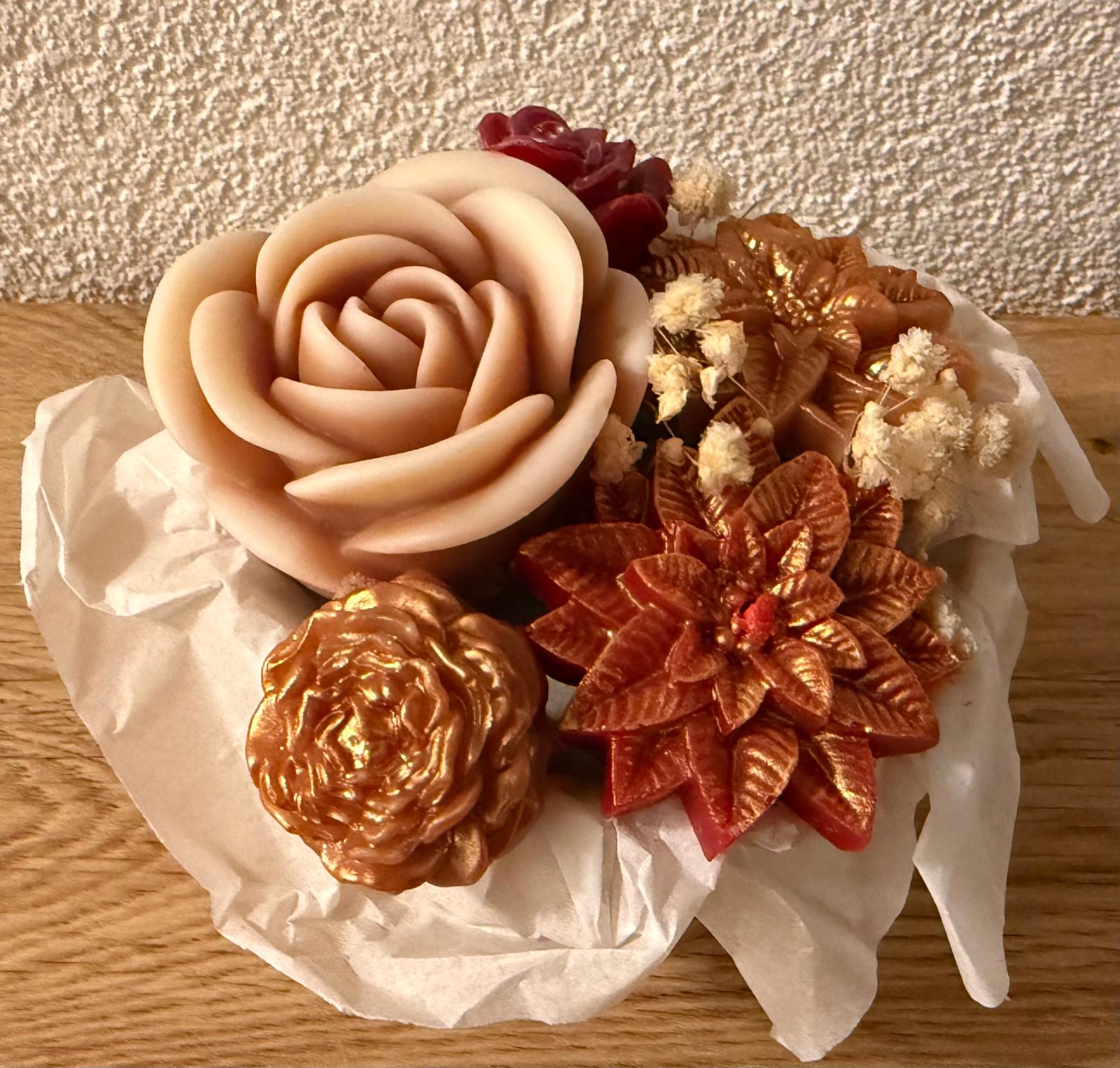 Bouquet fondants parfumés - Rouge et brun - 100g 