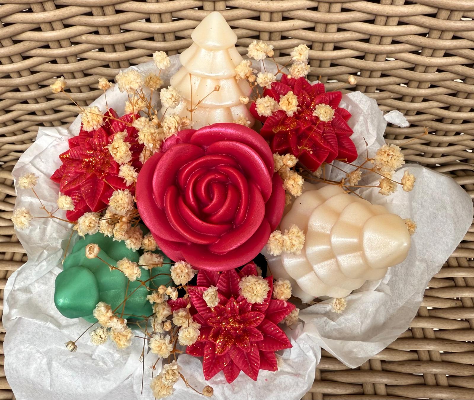 Bouquet fondants parfumés - Rouge et sapin blanc  - 200g 