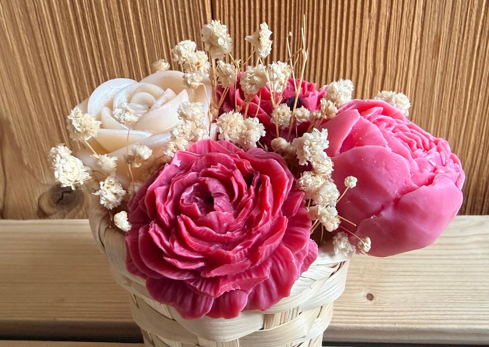 Bouquet fondants parfumés - Rouge - 100g 