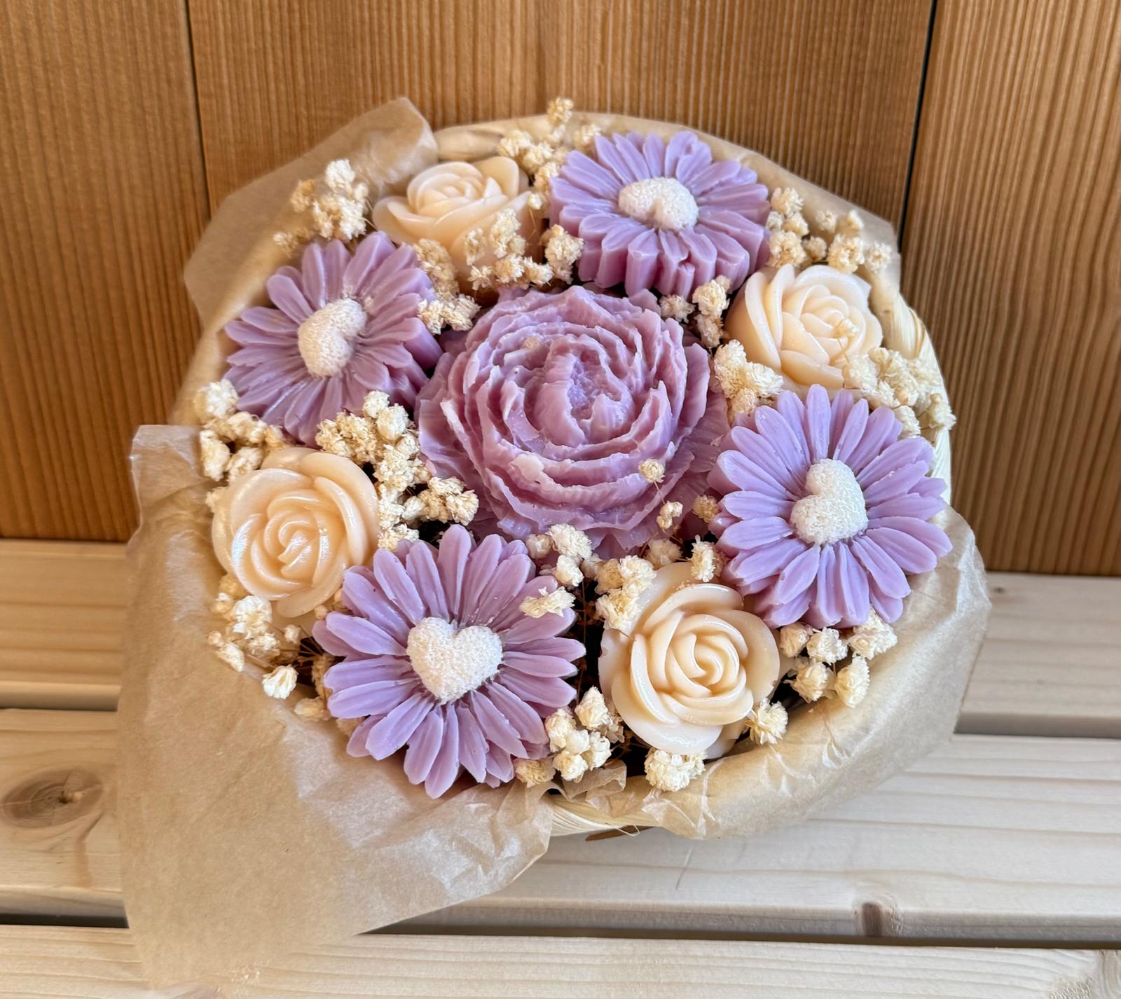 Bouquet fondants parfumés - Rose - pivoine- marguerite  - lilas - 200g 