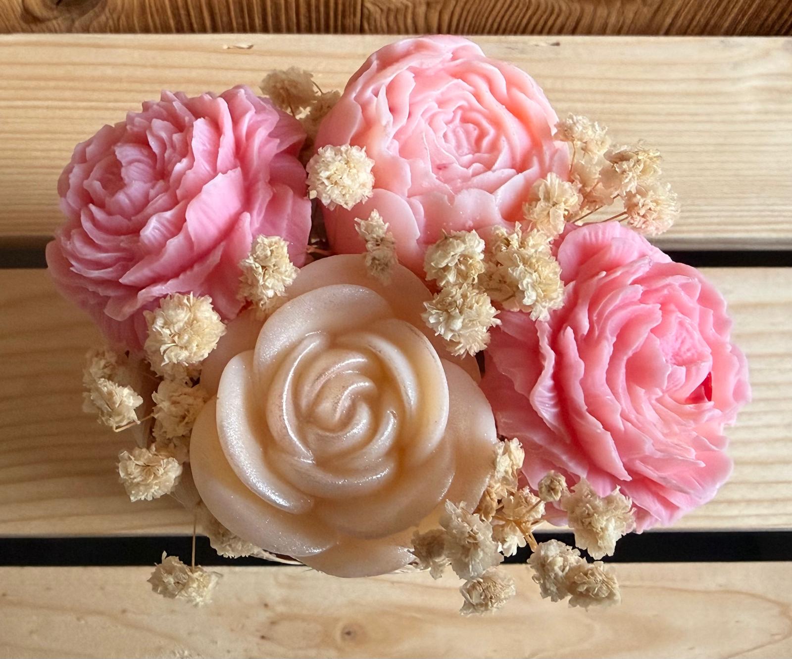 Bouquet fondants parfumés - Rose - 100g 