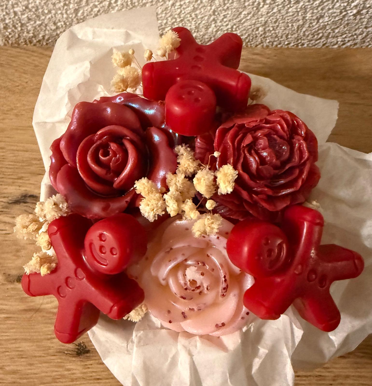Bouquet fondants parfumés - Rouge pain d'épices - 100g 