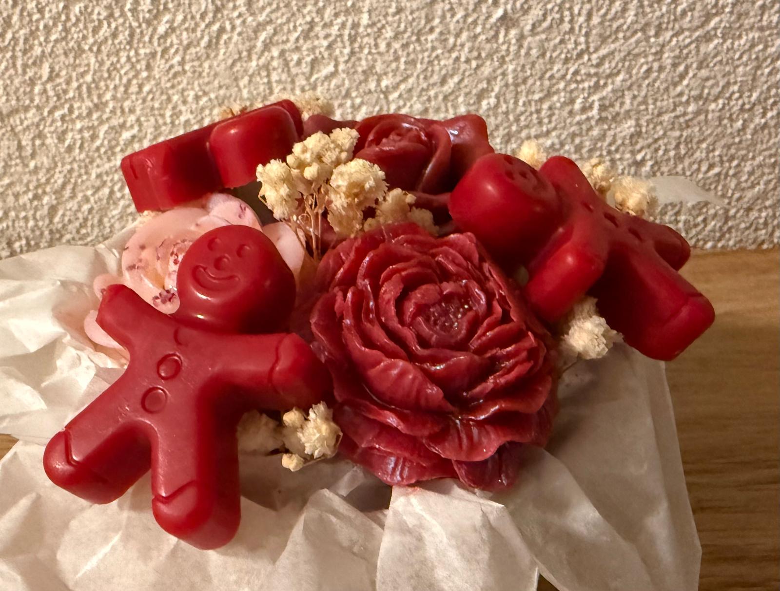 Bouquet fondants parfumés - Rouge pain d'épices - 100g 