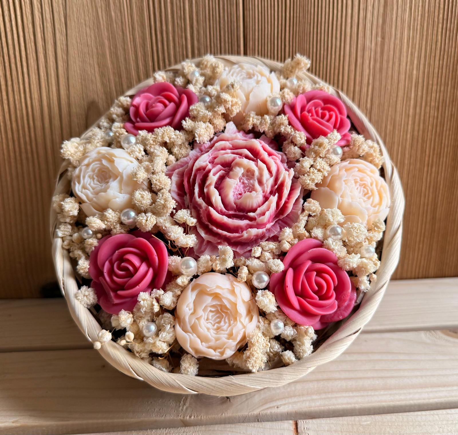 Bouquet fondants parfumés - Pivoine - Rose - Rouge  - 200g 