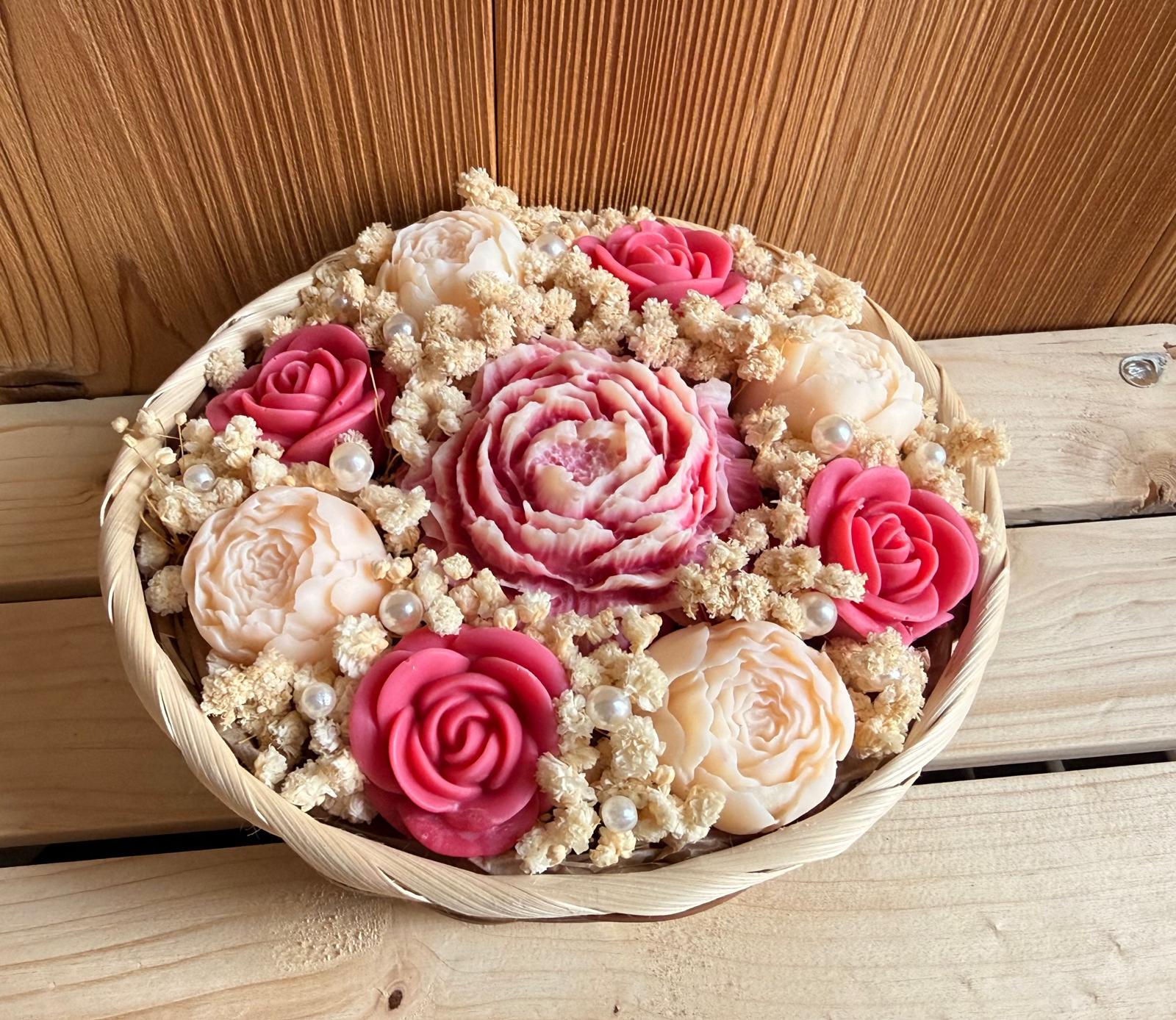 Bouquet fondants parfumés - Pivoine - Rose - Rouge  - 200g 