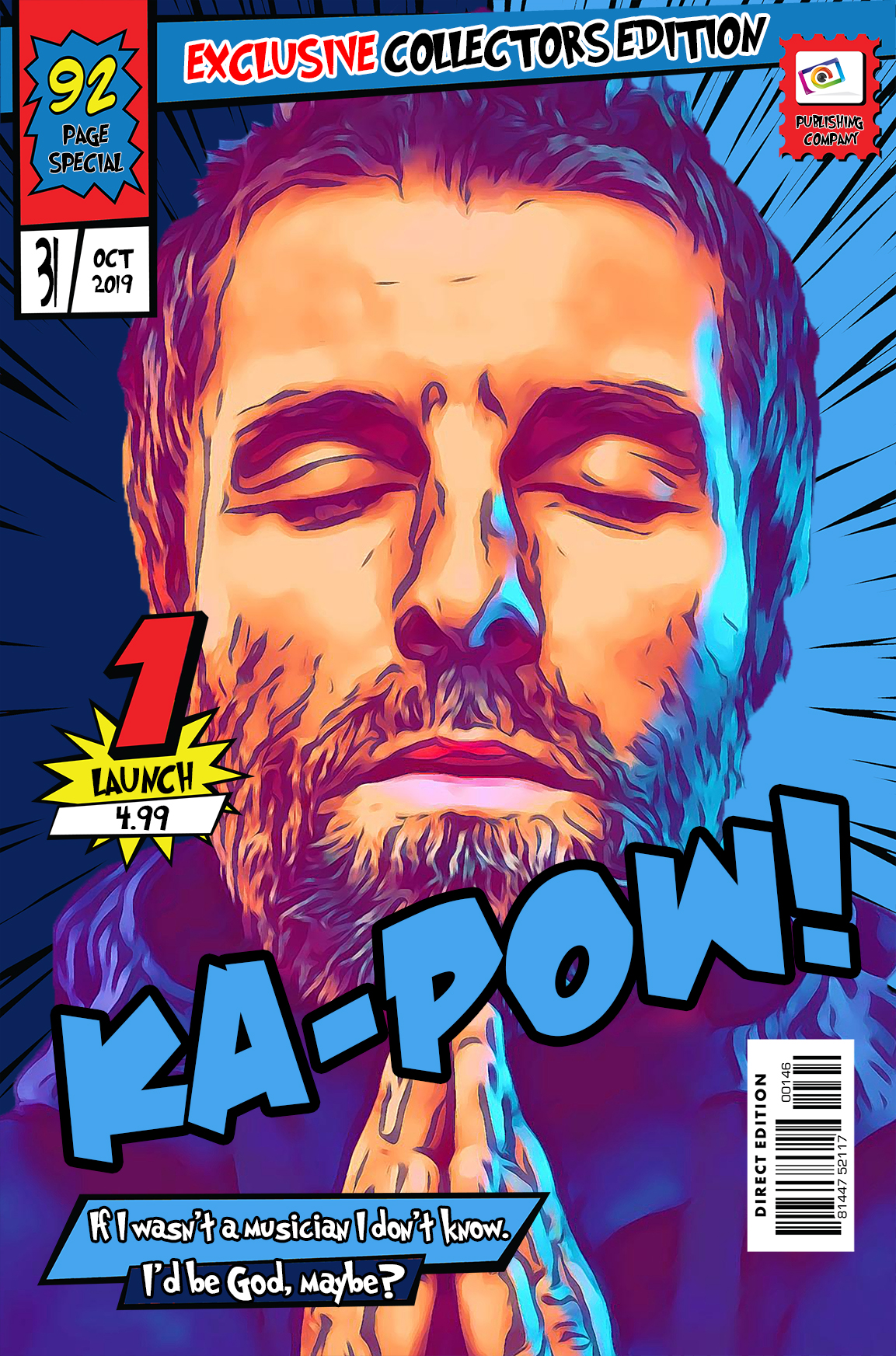[LIAM GALLAGHER] – Comic Book Cover Art (Available in 3 formats and 3 different sizes)