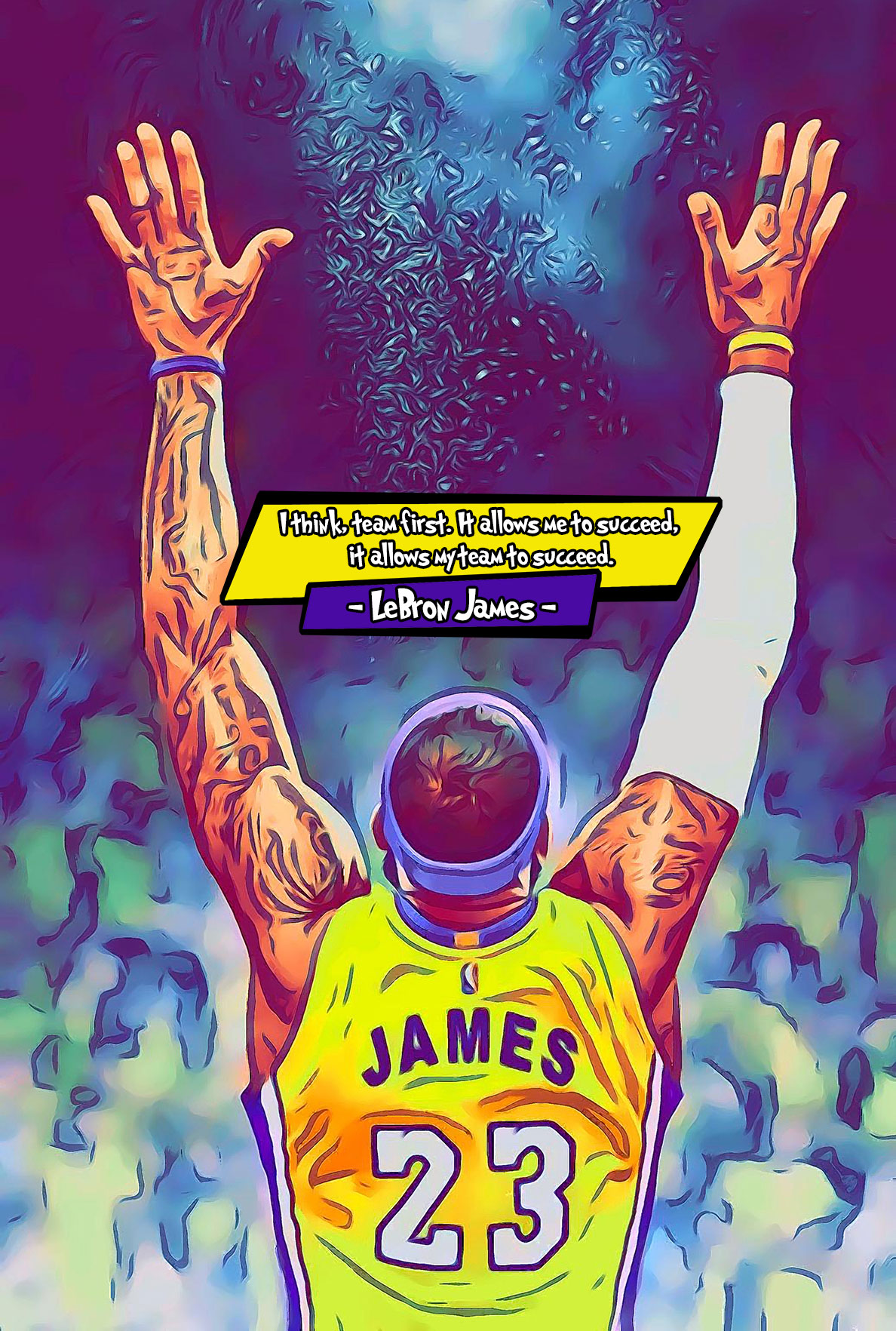[LEBRON JAMES]– Comic Icons Art (Available in 3 formats and 3 different sizes)