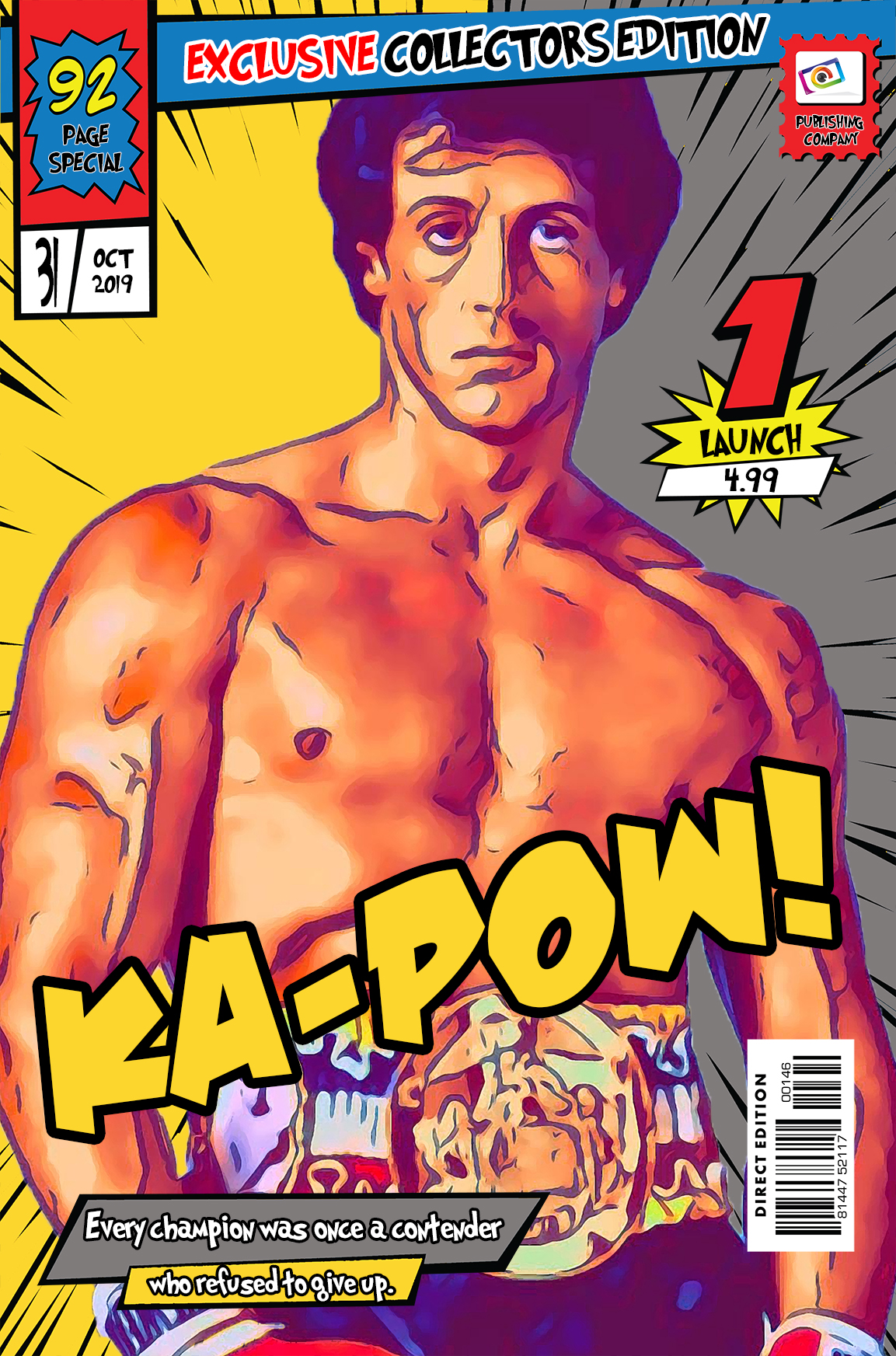 [ROCKY] – Comic Book Cover Art (Available in 3 formats and 3 different sizes)