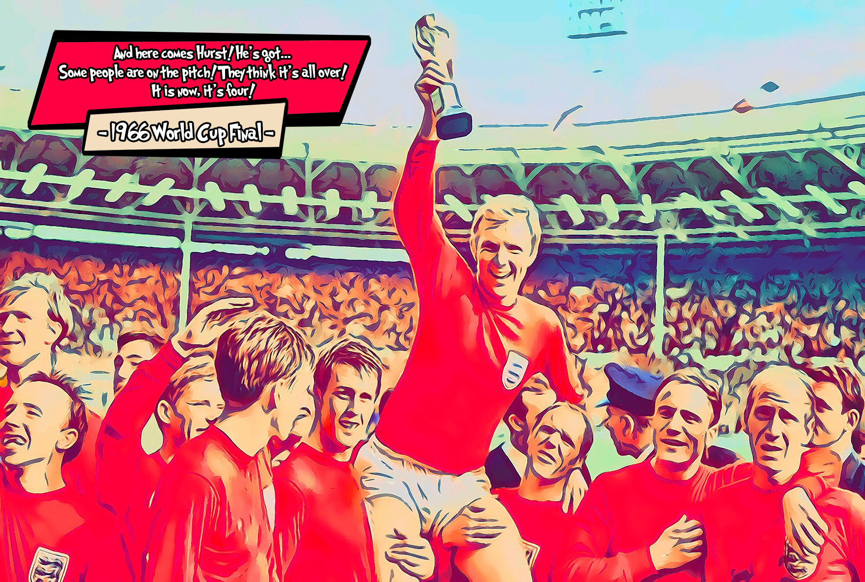 [ENGLAND WORLD CUP 1966]– Comic Icons Art (Available in 3 formats and 3 different sizes)