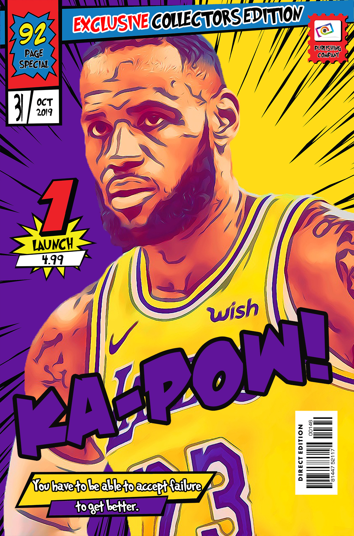 [LEBRON JAMES] – Comic Book Cover Art (Available in 3 formats and 3 different sizes)