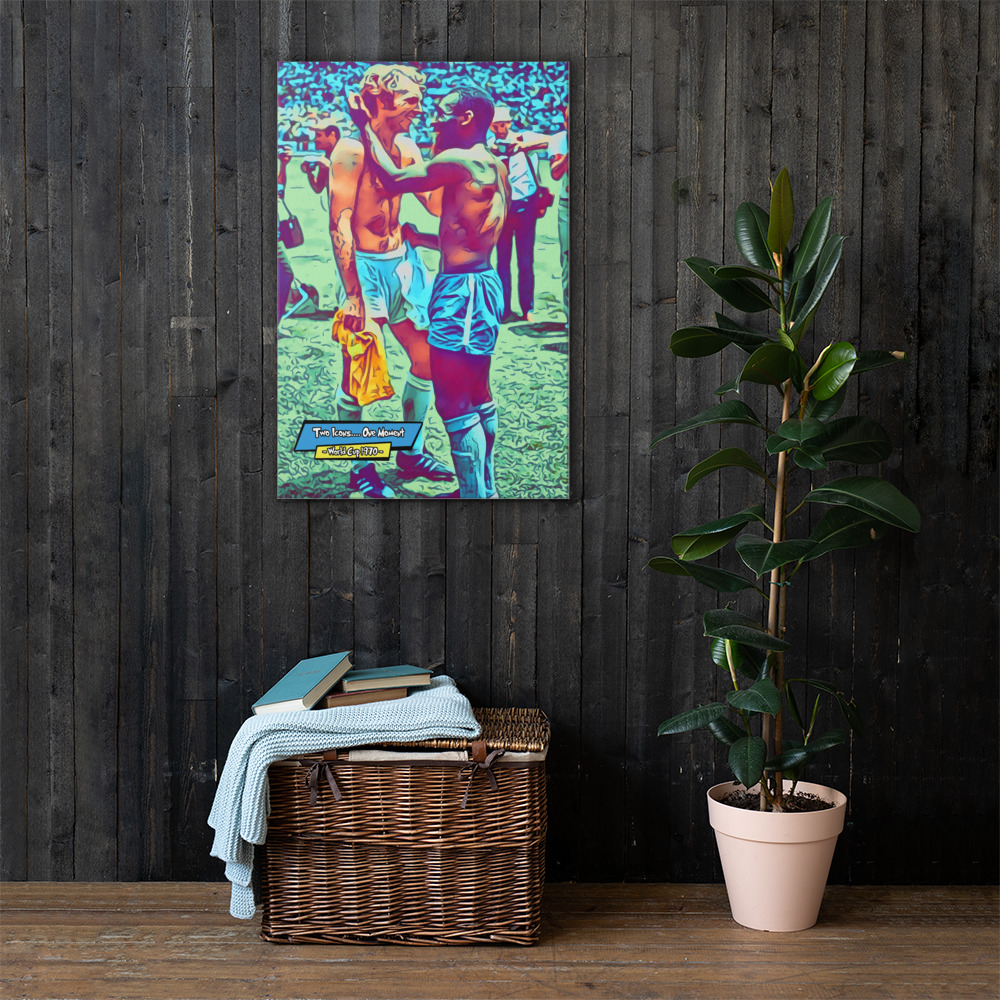 [BOBBY MOORE AND PELE]– Comic Icons Art (Available in 3 formats and 3 different sizes)