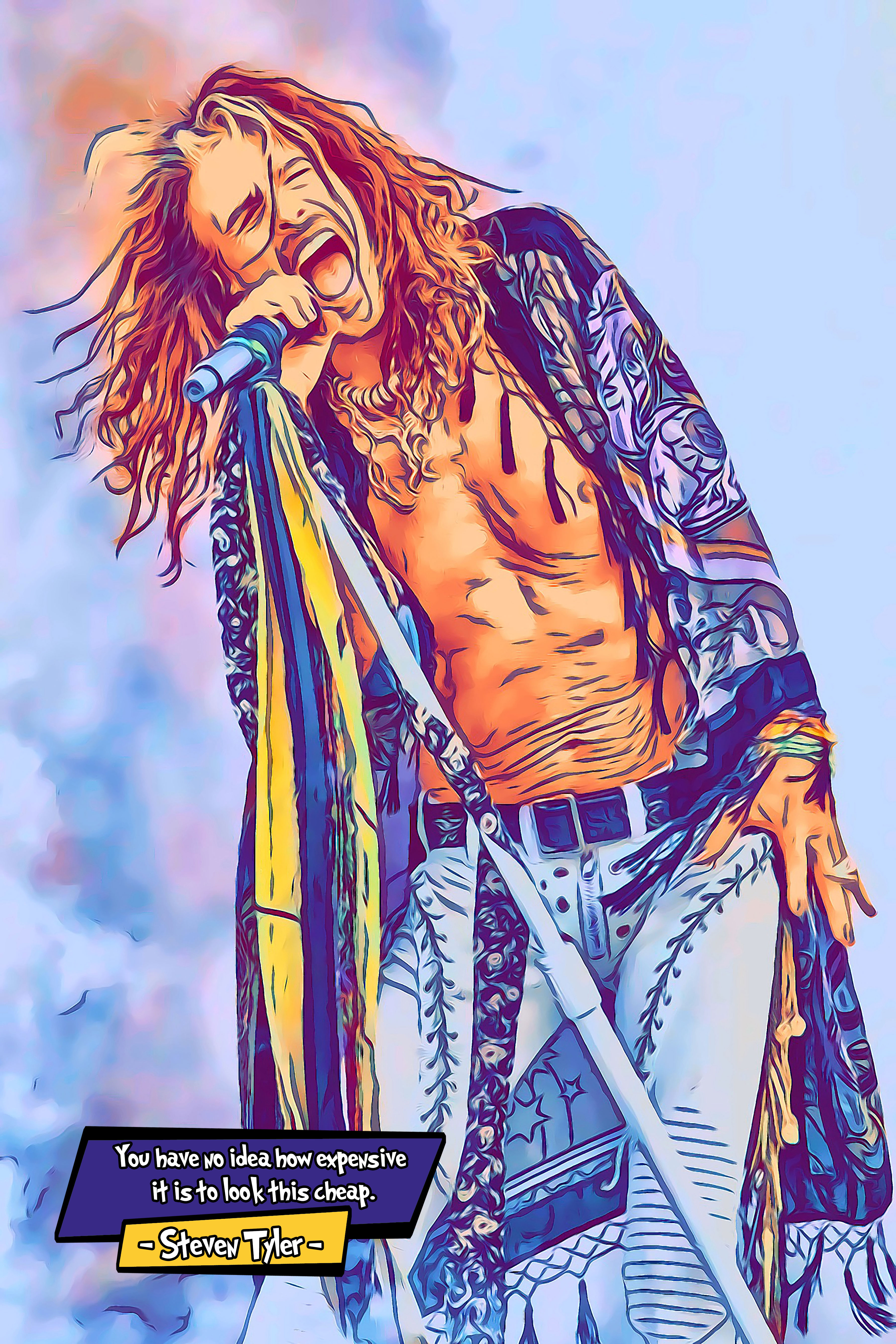 [STEVEN TYLER]– Comic Icons Art (Available in 3 formats and 3 different sizes)