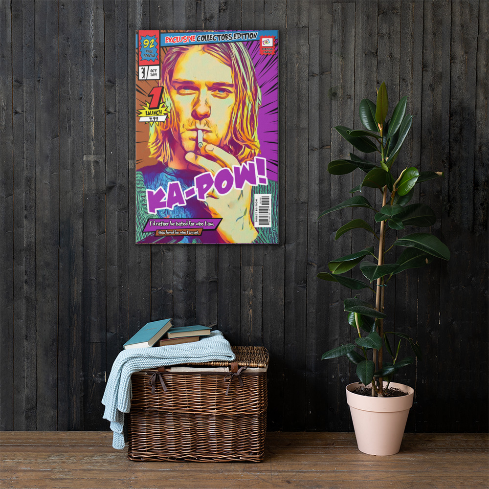 [KURT COBAIN] – Comic Book Cover Art (Available in 3 formats and 3 different sizes)