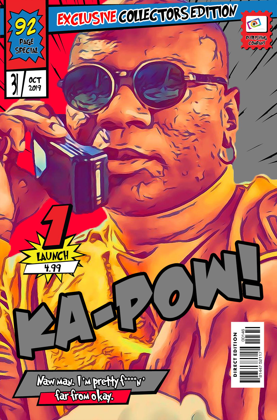 [MARCELLUS WALLACE - PULP FICTION] – Comic Book Cover Art (Available in 3 formats and 3 different sizes)