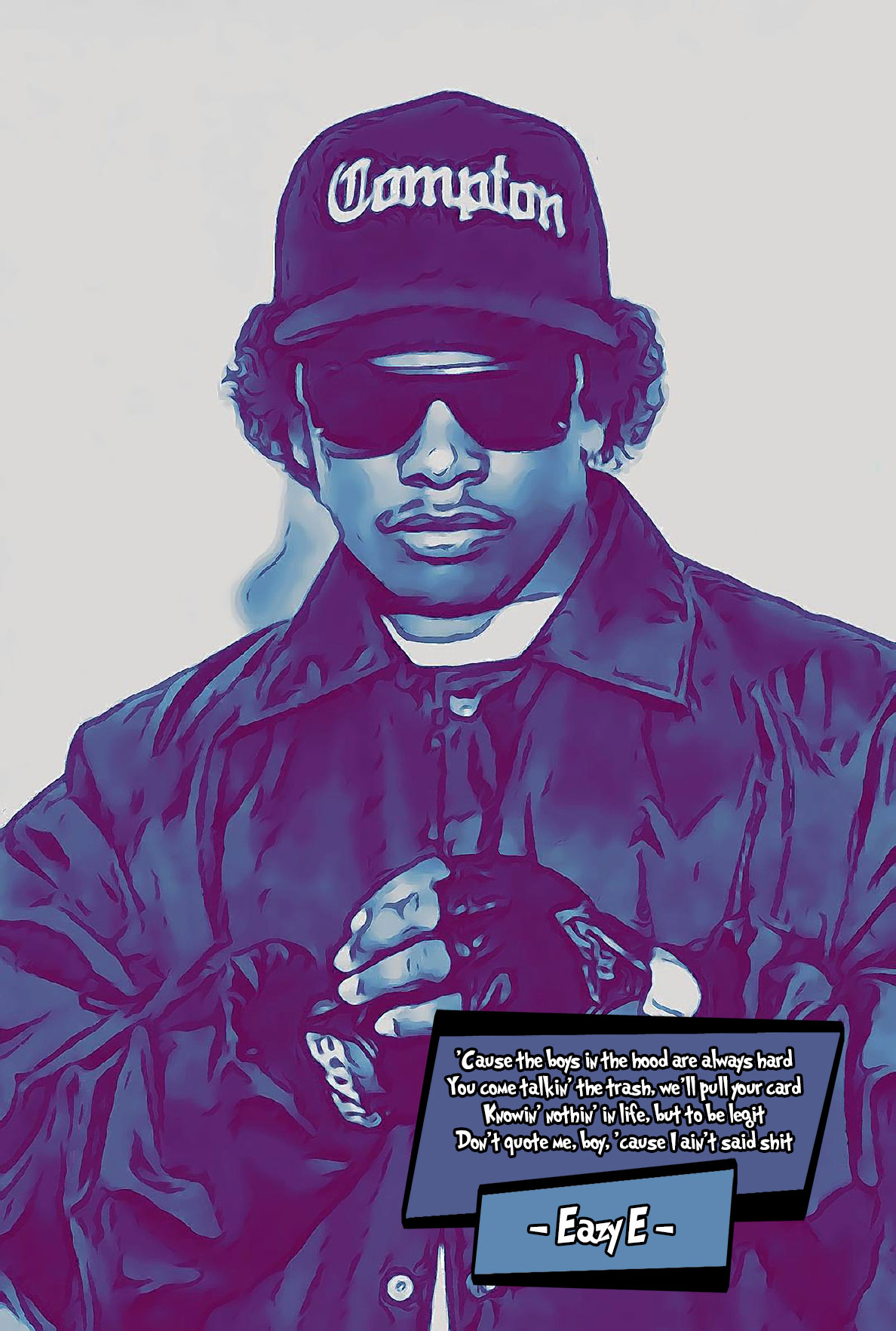 [EAZY E]– Comic Icons Art (Available in 3 formats and 3 different sizes)