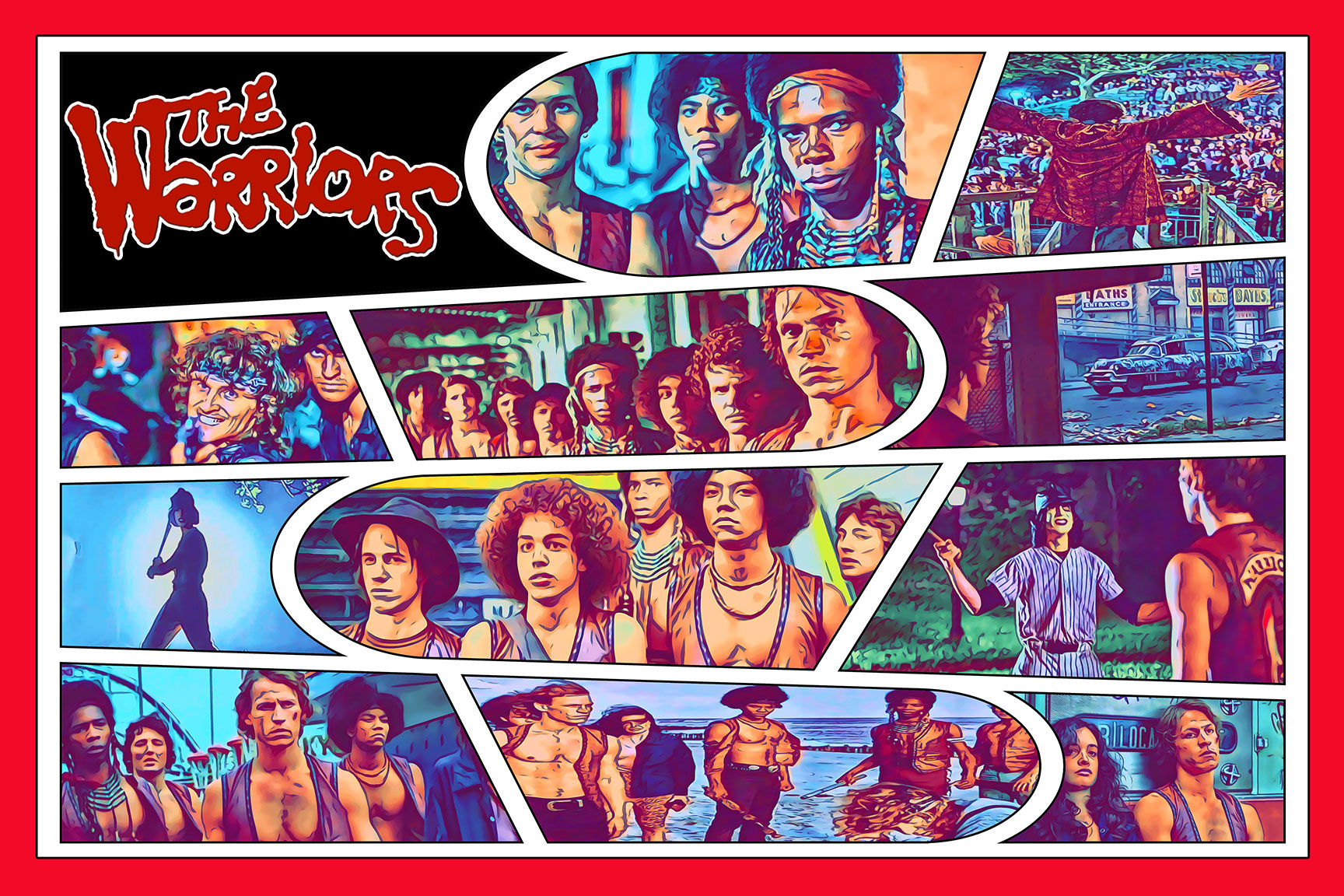[THE WARRIORS] – Comic Strip Art (Available in 3 formats and 3 different sizes)