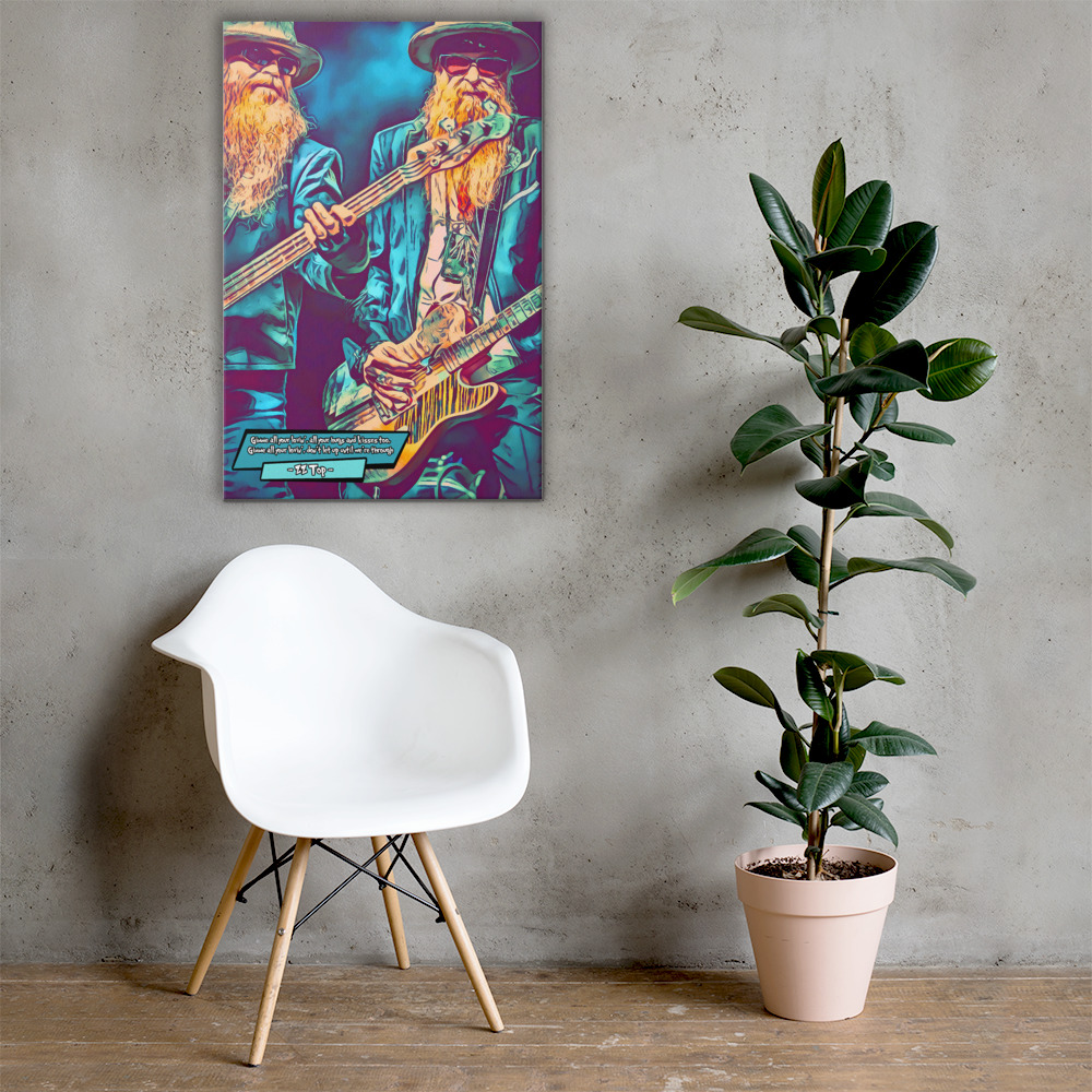 [ZZ TOP]– Comic Icons Art (Available in 3 formats and 3 different sizes)