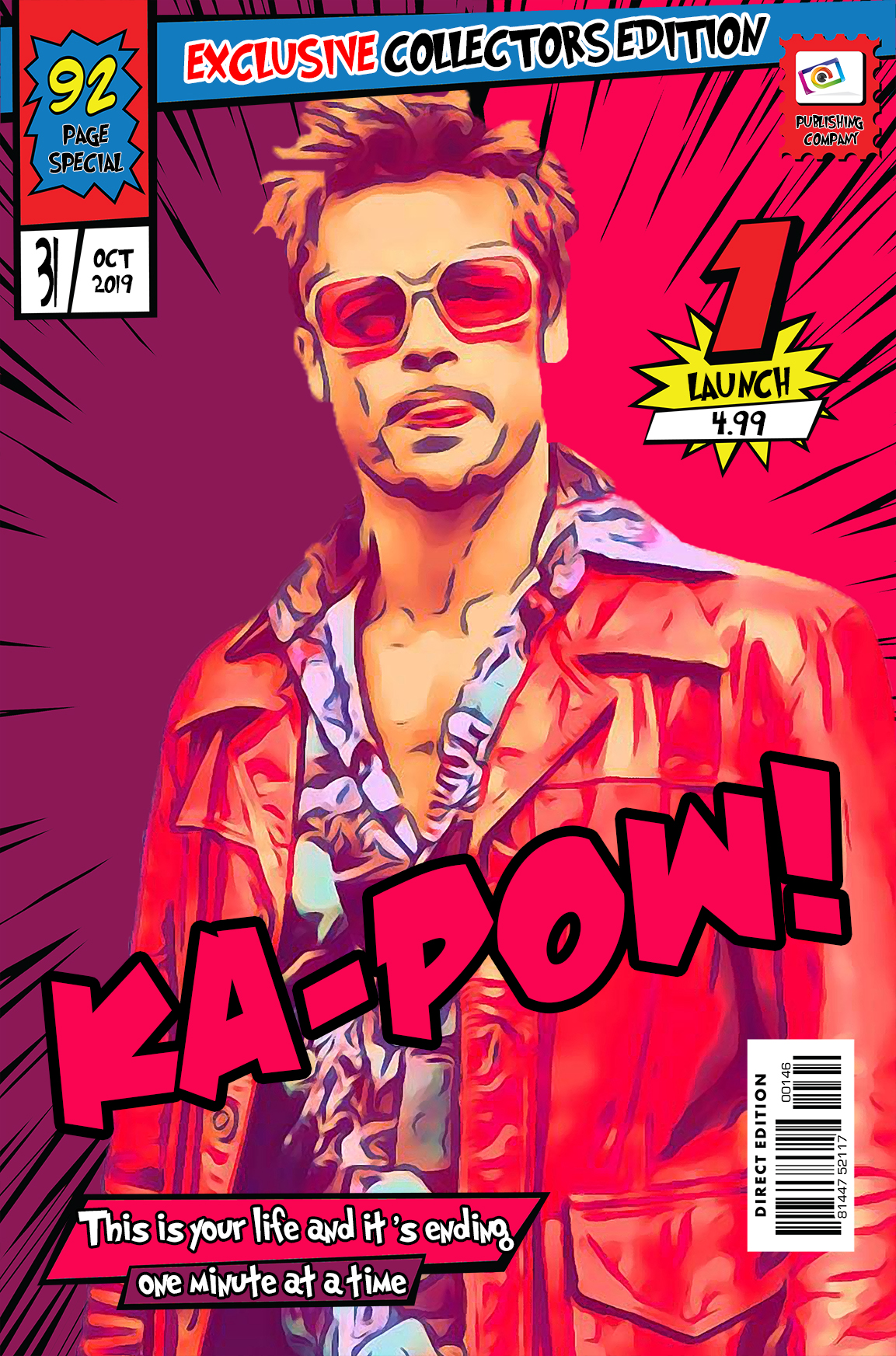 [TYLER DURDEN - FIGHT CLUB] – Comic Book Cover Art (Available in 3 formats and 3 different sizes)