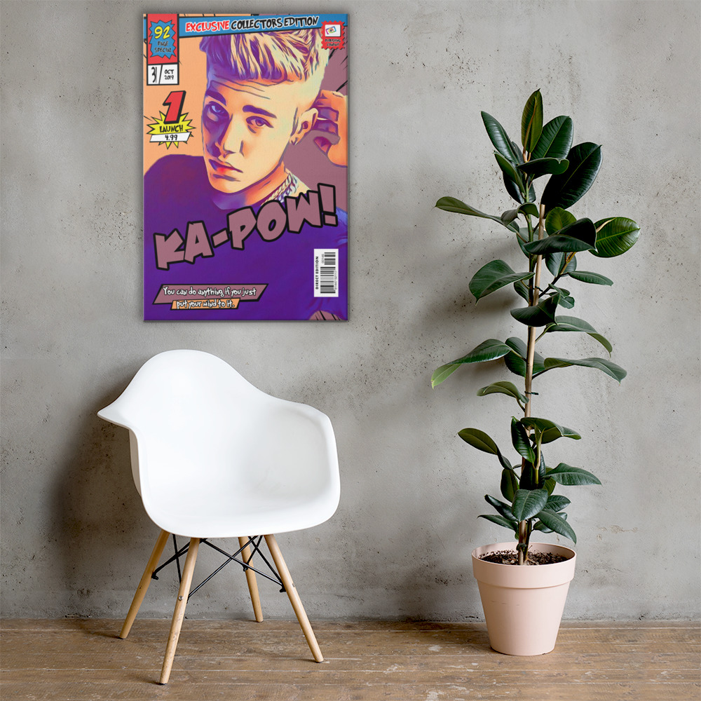 [JUSTIN BIEBER] – Comic Book Cover Art (Available in 3 formats and 3 different sizes)