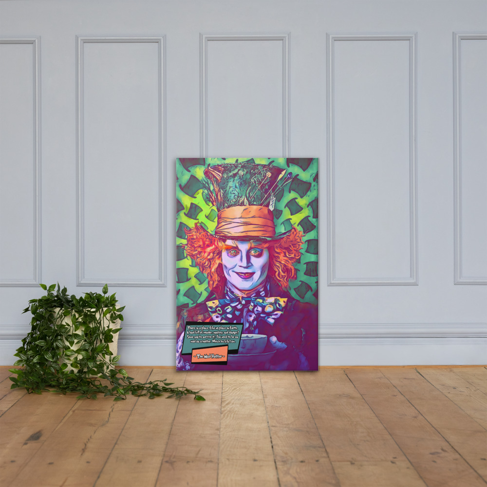 [THE MAD HATTER - ALICE IN WONDERLAND]– Comic Icons Art (Available in 3 formats and 3 different sizes)