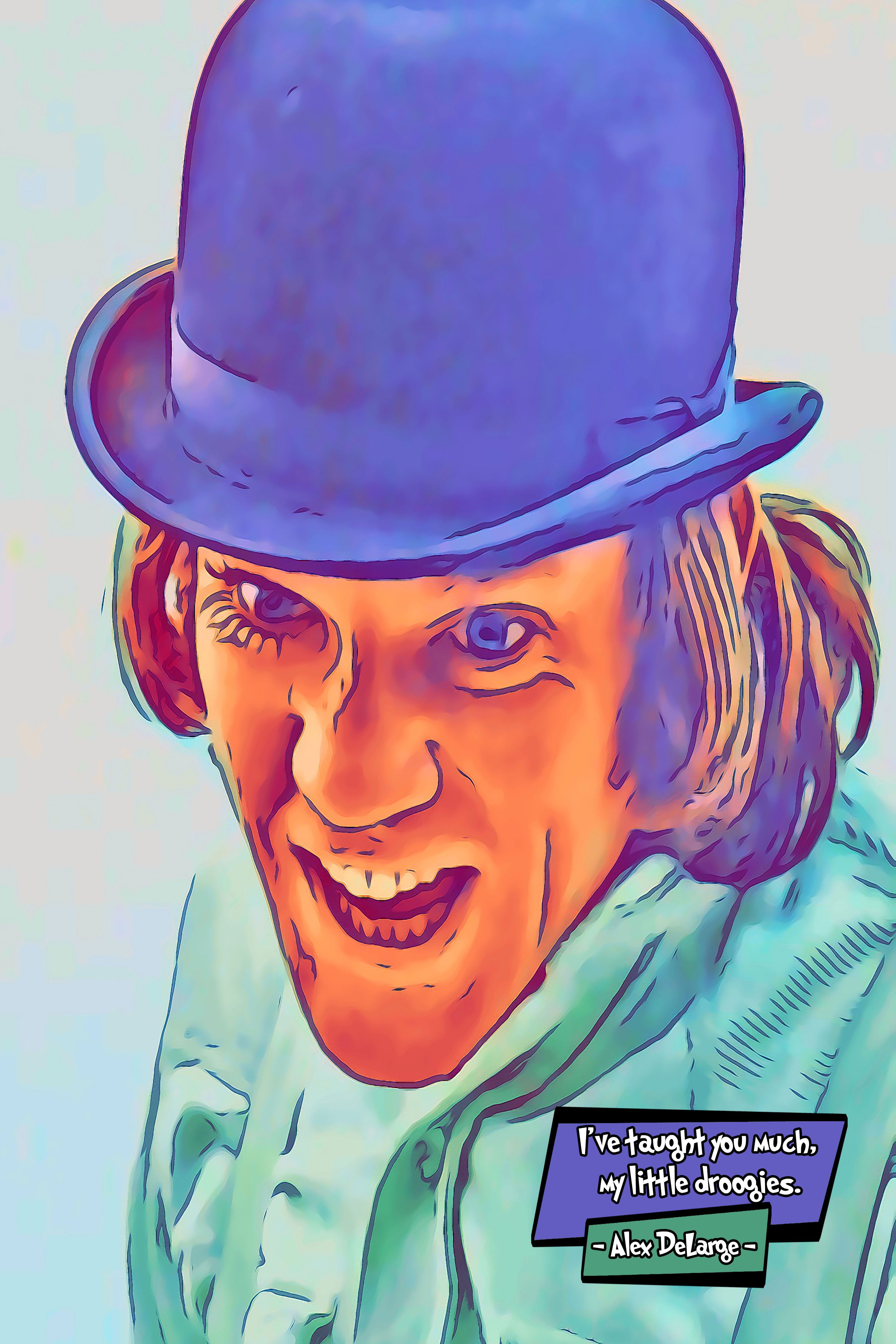 [ALEX DE LARGE - A CLOCKWORK ORANGE] – Comic Icons Art (Available in 3 formats and 3 different sizes)