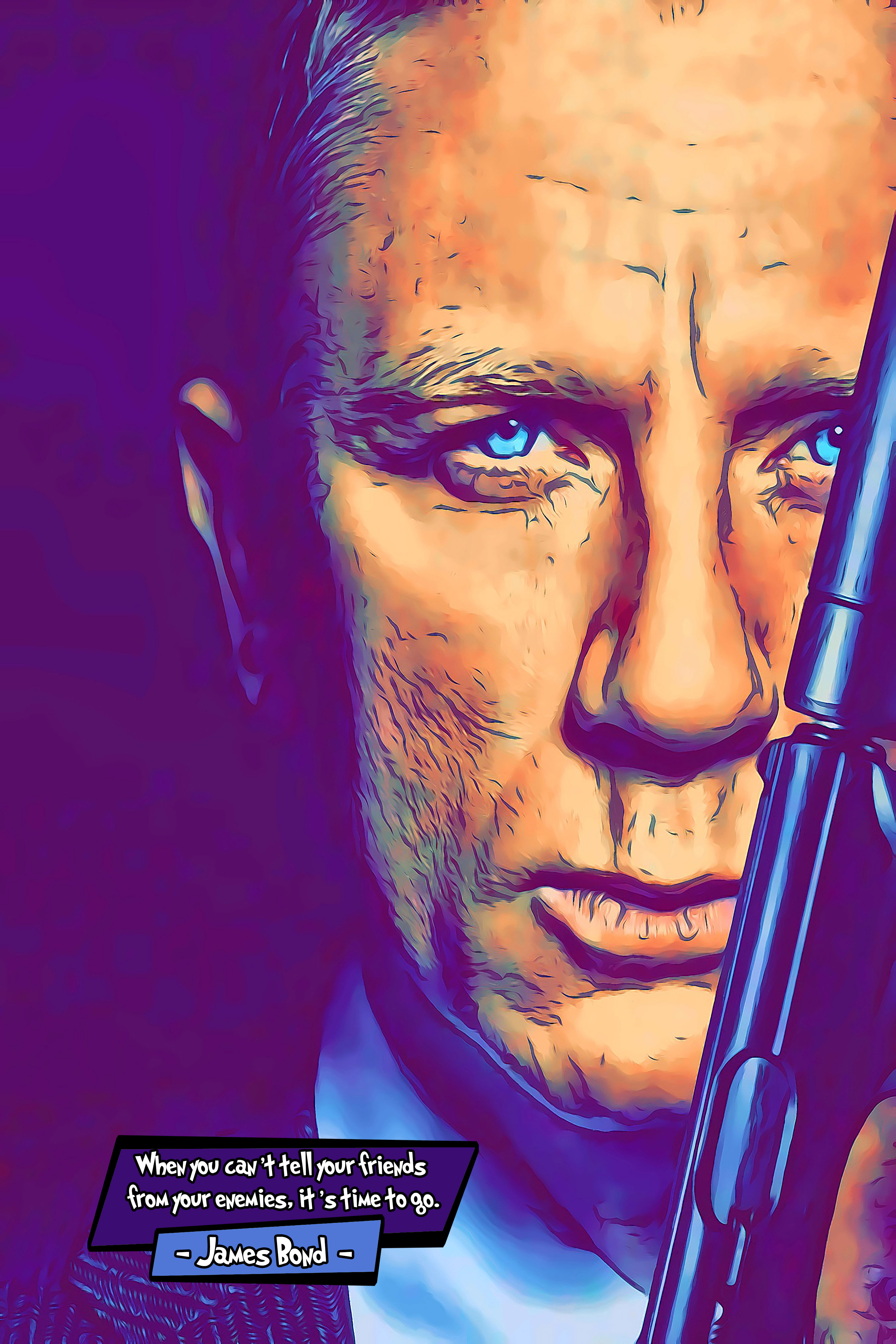 [DANIEL CRAIG - 007] – Comic Icons Art (Available in 3 formats and 3 different sizes)