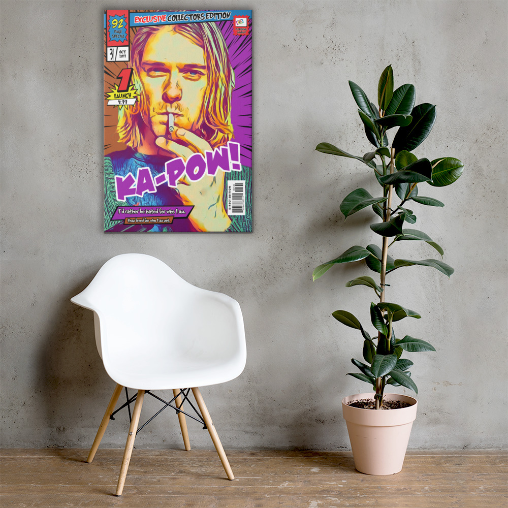 [KURT COBAIN] – Comic Book Cover Art (Available in 3 formats and 3 different sizes)