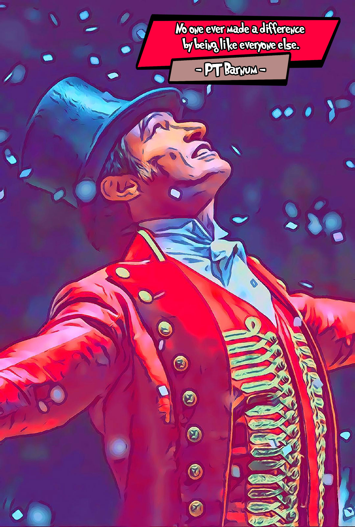 [THE GREATEST SHOWMAN]– Comic Icons Art (Available in 3 formats and 3 different sizes)