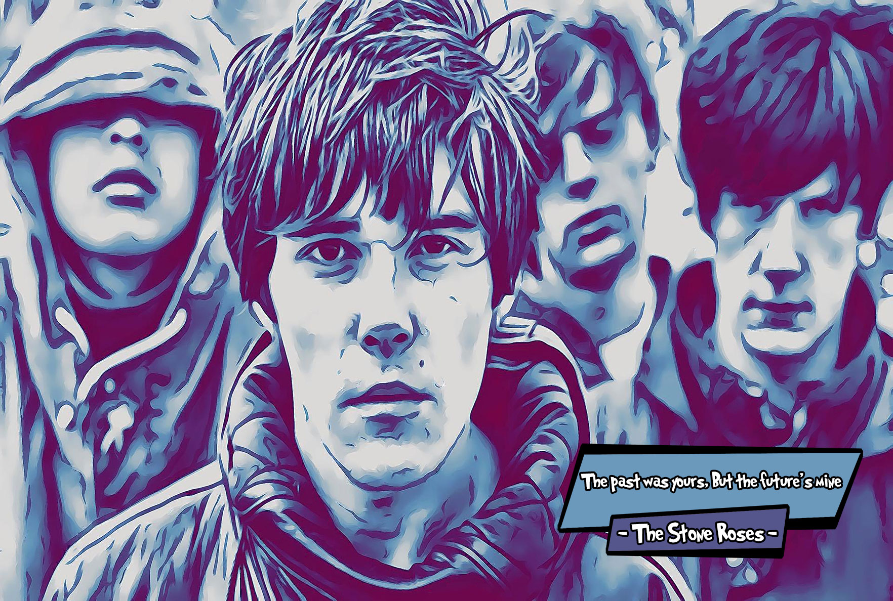 [THE STONE ROSES]– Comic Icons Art (Available in 3 formats and 3 different sizes)
