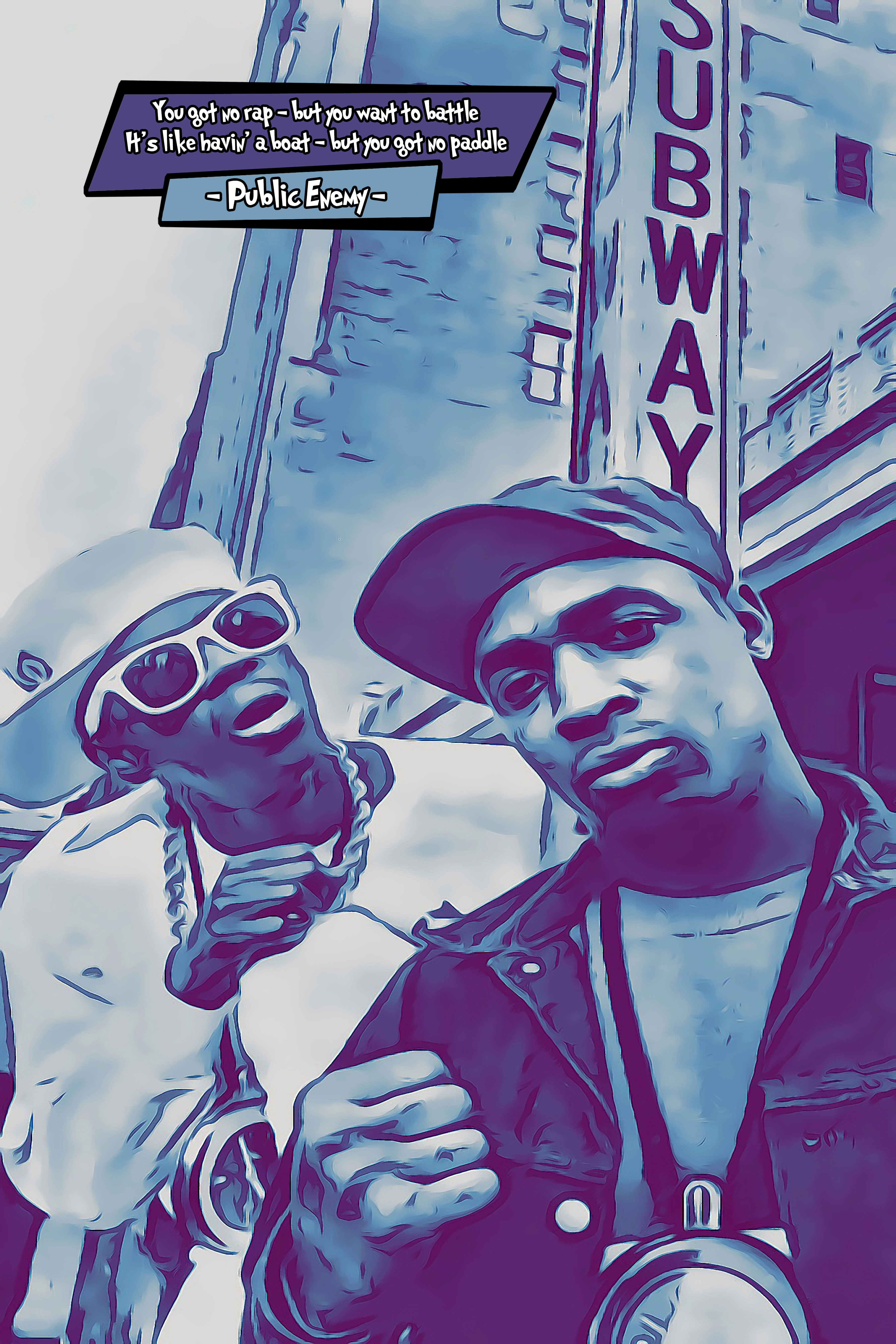 [PUBLIC ENEMY]– Comic Icons Art (Available in 3 formats and 3 different sizes)