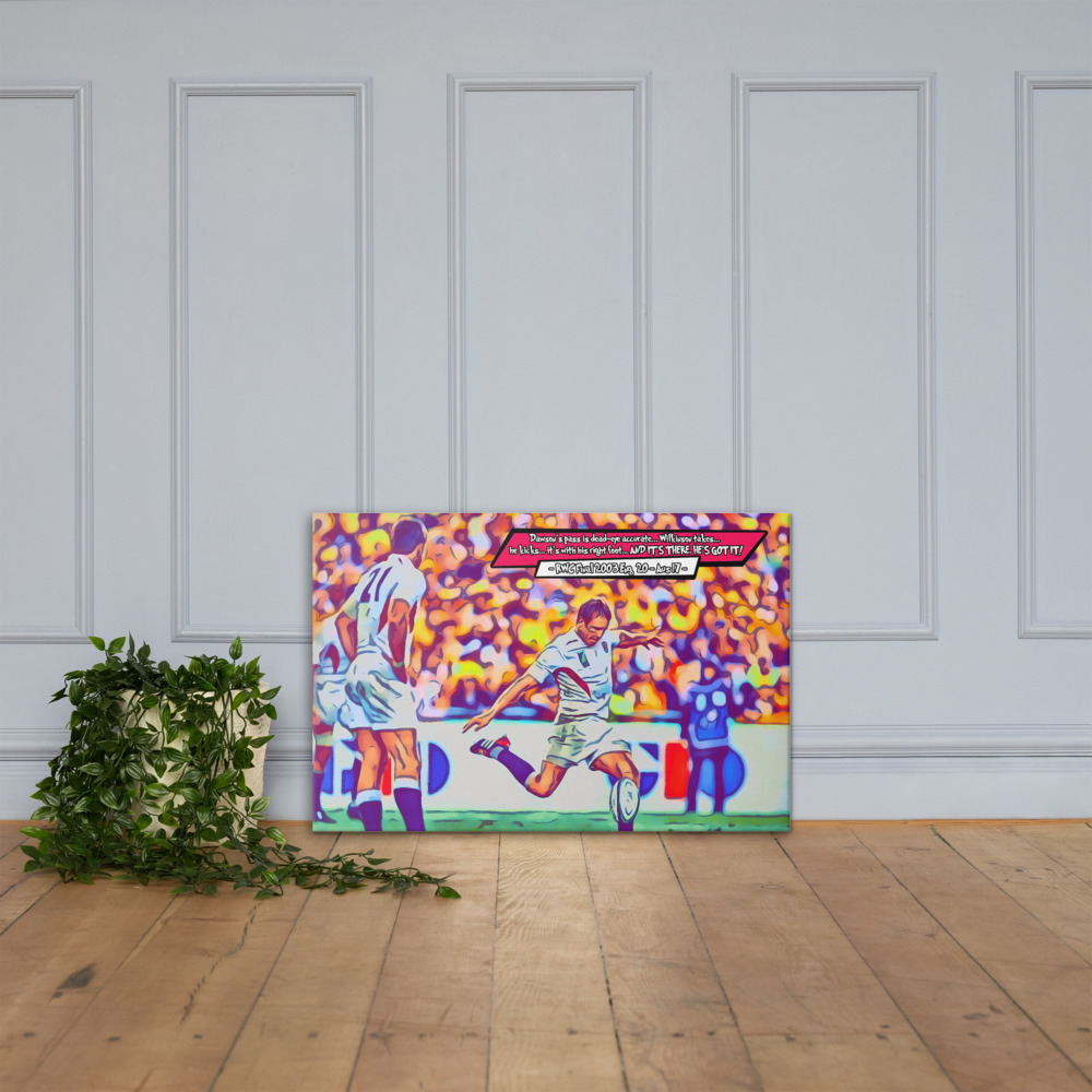 [THE FINAL KICK - RUGBY WORLD CUP FINAL 2003]– Comic Icons Art (Available in 3 formats and 3 different sizes)
