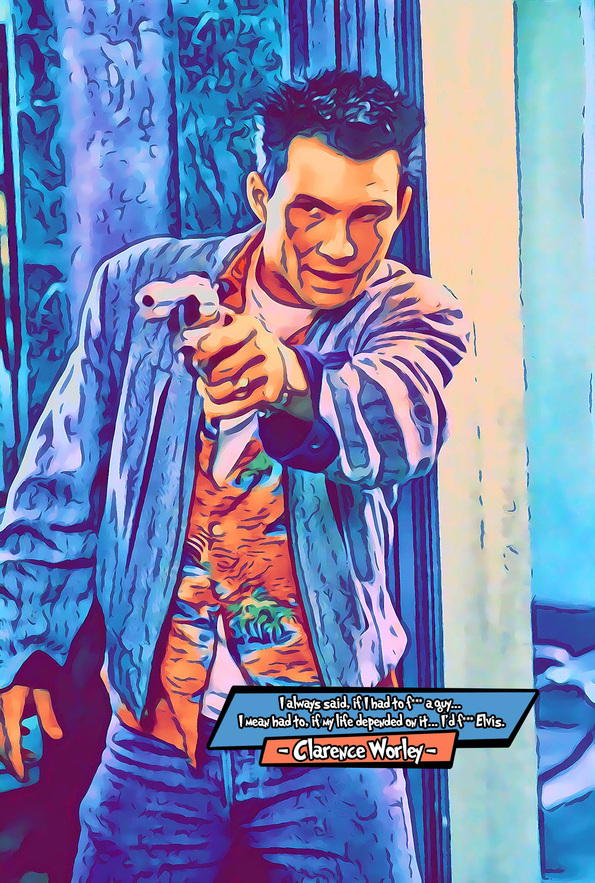 [CLARENCE WORLEY - TRUE ROMANCE]– Comic Icons Art (Available in 3 formats and 3 different sizes)