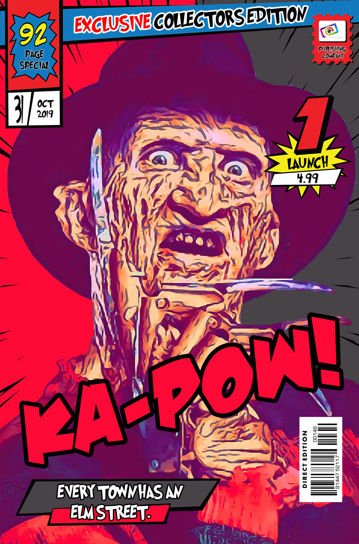 [FREDDY KRUEGER] – Comic Book Cover Art (Available in 3 formats and 3 different sizes)