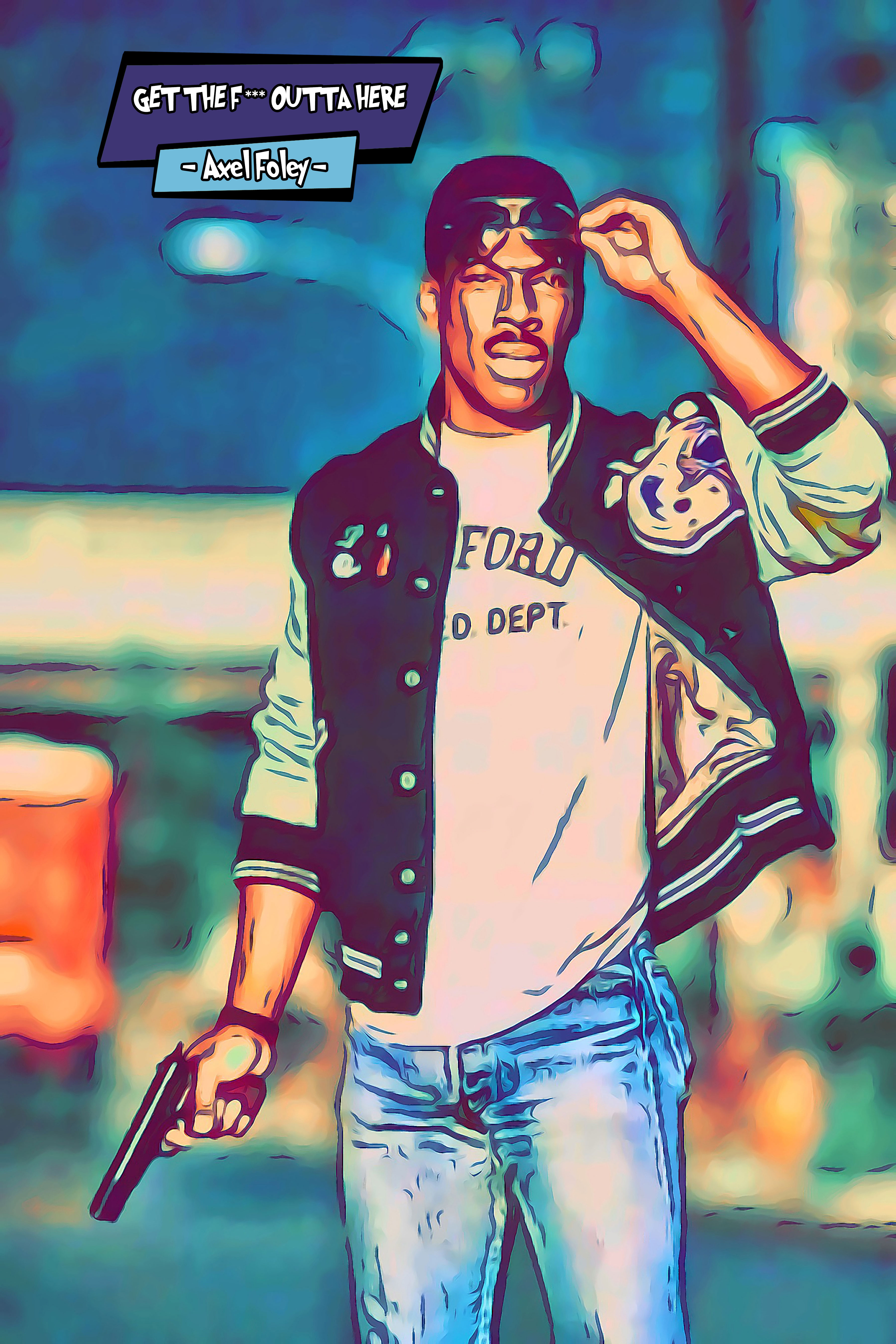 [AXEL FOLEY - BEVERLY HILLS COP]– Comic Icons Art (Available in 3 formats and 3 different sizes)