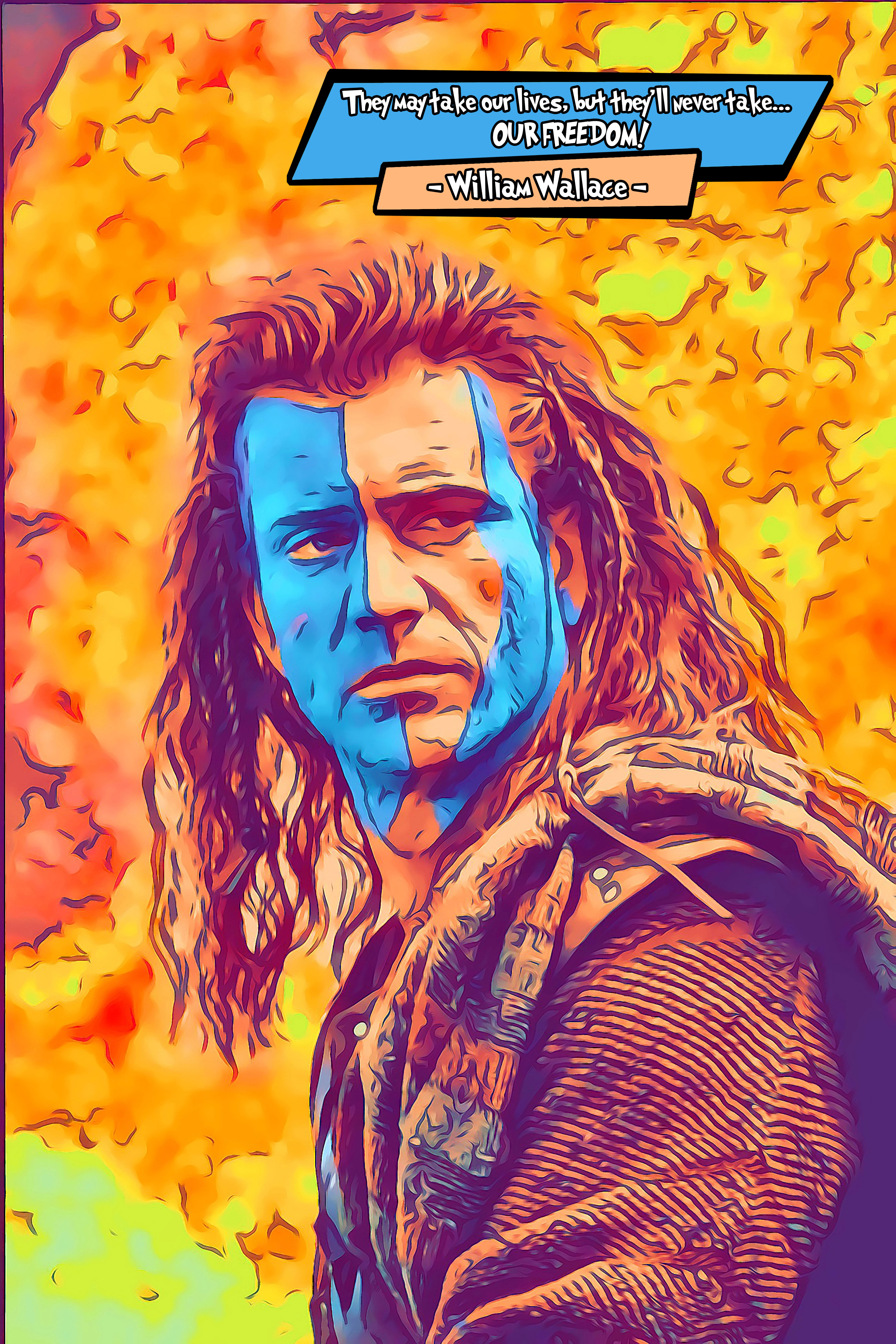 [BRAVEHEART]– Comic Icons Art (Available in 3 formats and 3 different sizes)