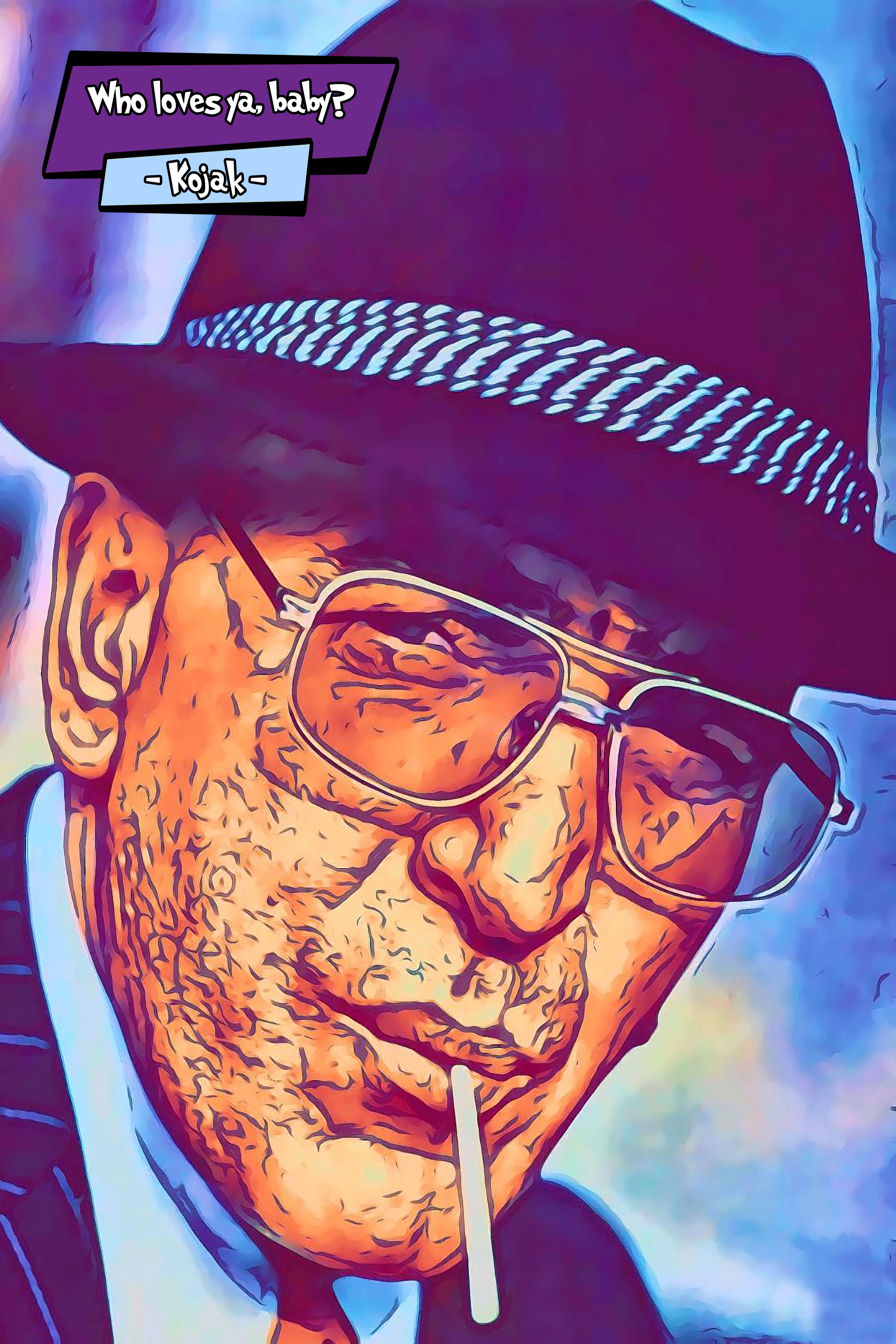 [KOJAK]– Comic Icons Art (Available in 3 formats and 3 different sizes)