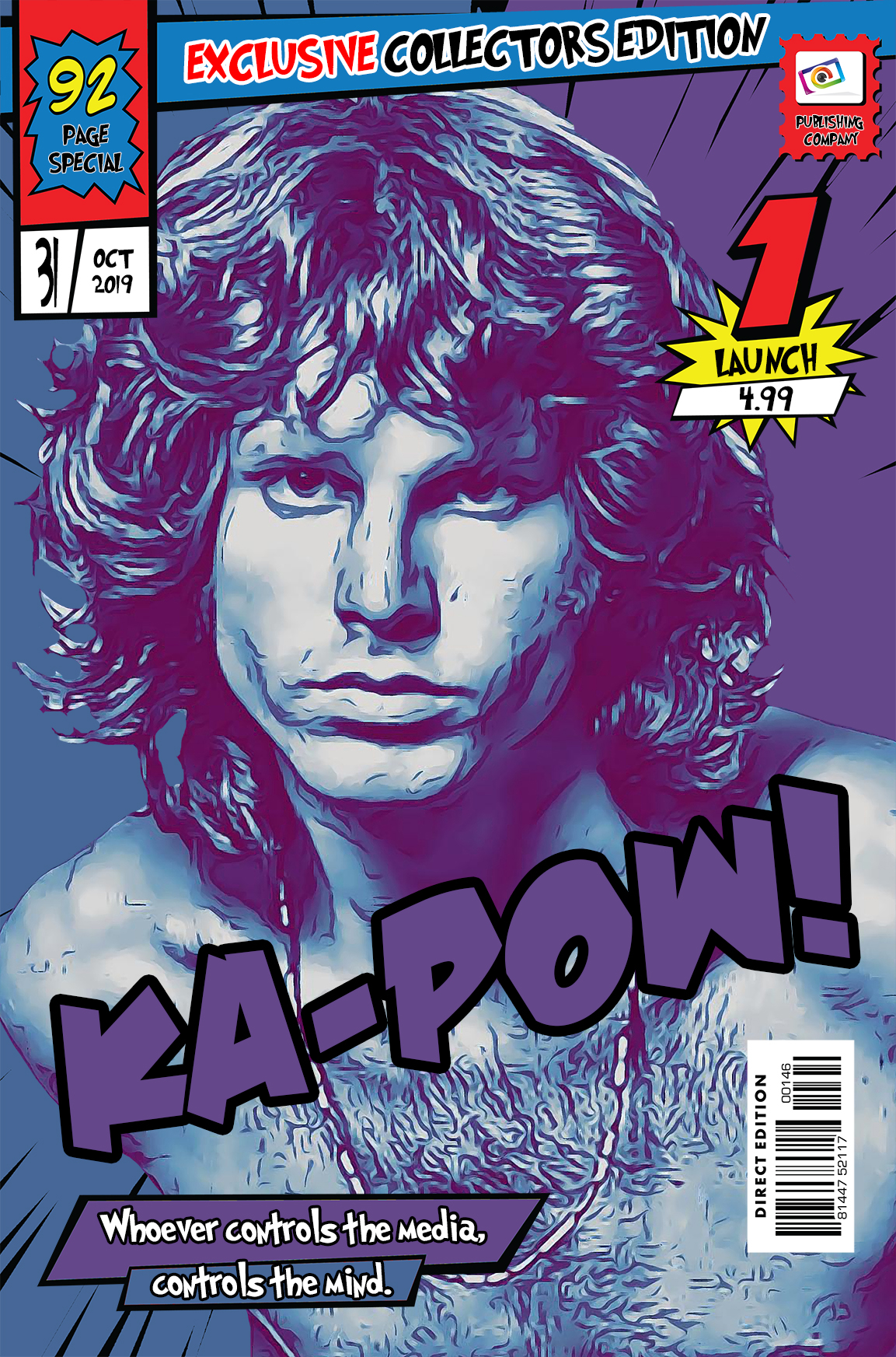 [JIM MORRISON] – Comic Book Cover Art (Available in 3 formats and 3 different sizes)