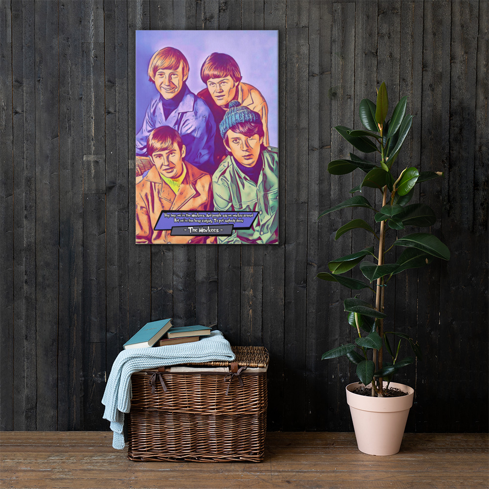 [THE MONKEES]– Comic Icons Art (Available in 3 formats and 3 different sizes)