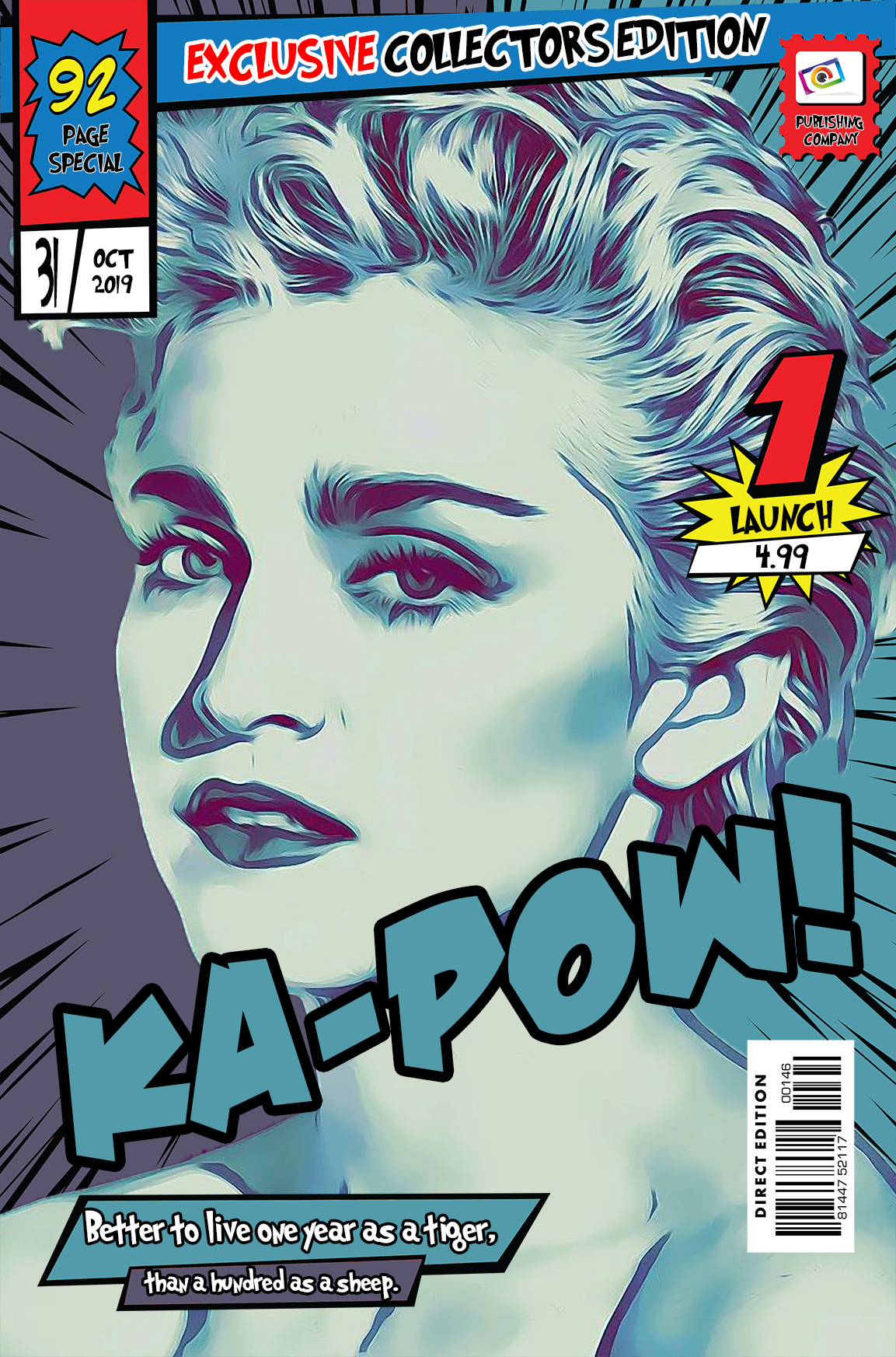 [MADONNA] – Comic Book Cover Art (Available in 3 formats and 3 different sizes)