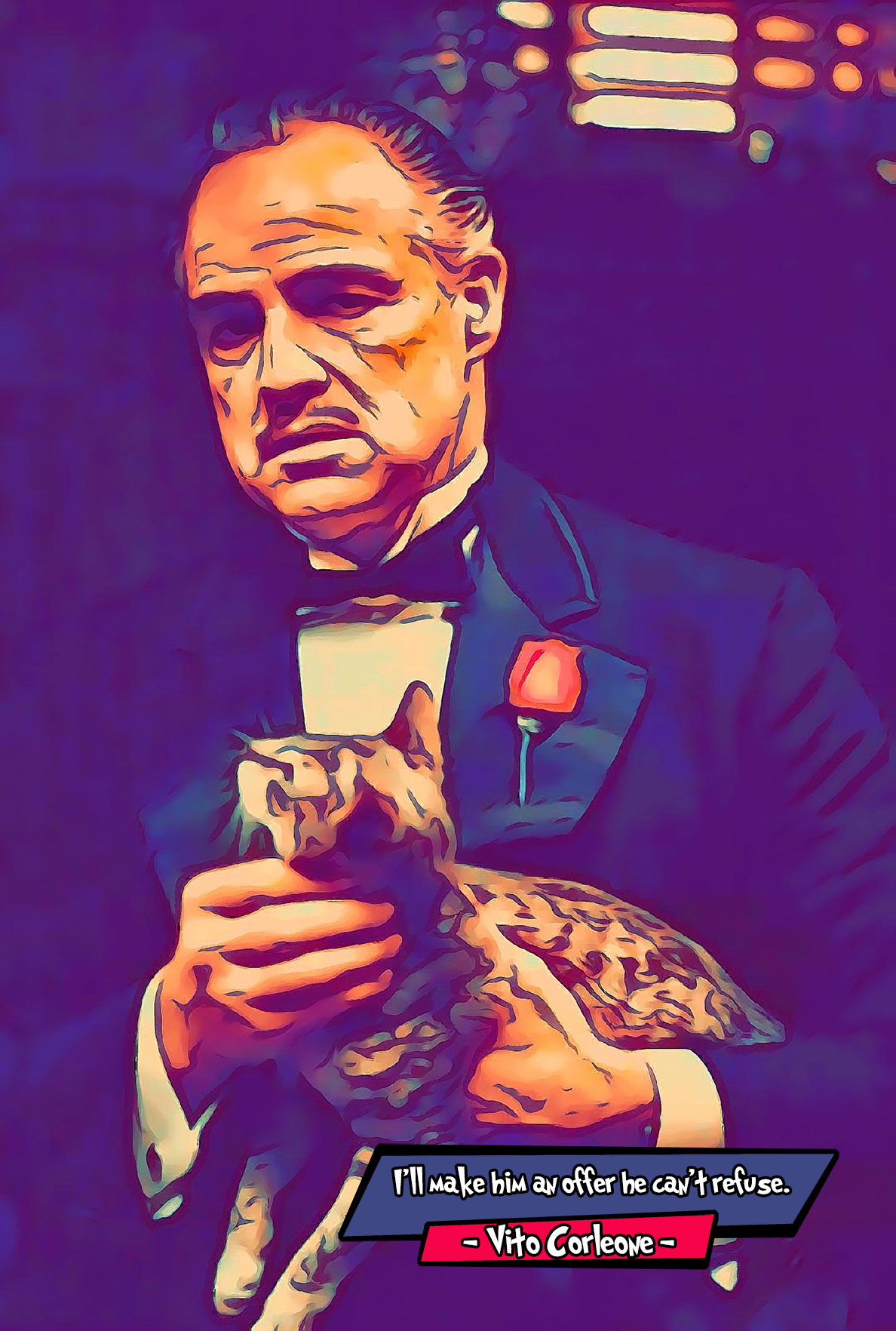 [THE GODFATHER]– Comic Icons Art (Available in 3 formats and 3 different sizes)