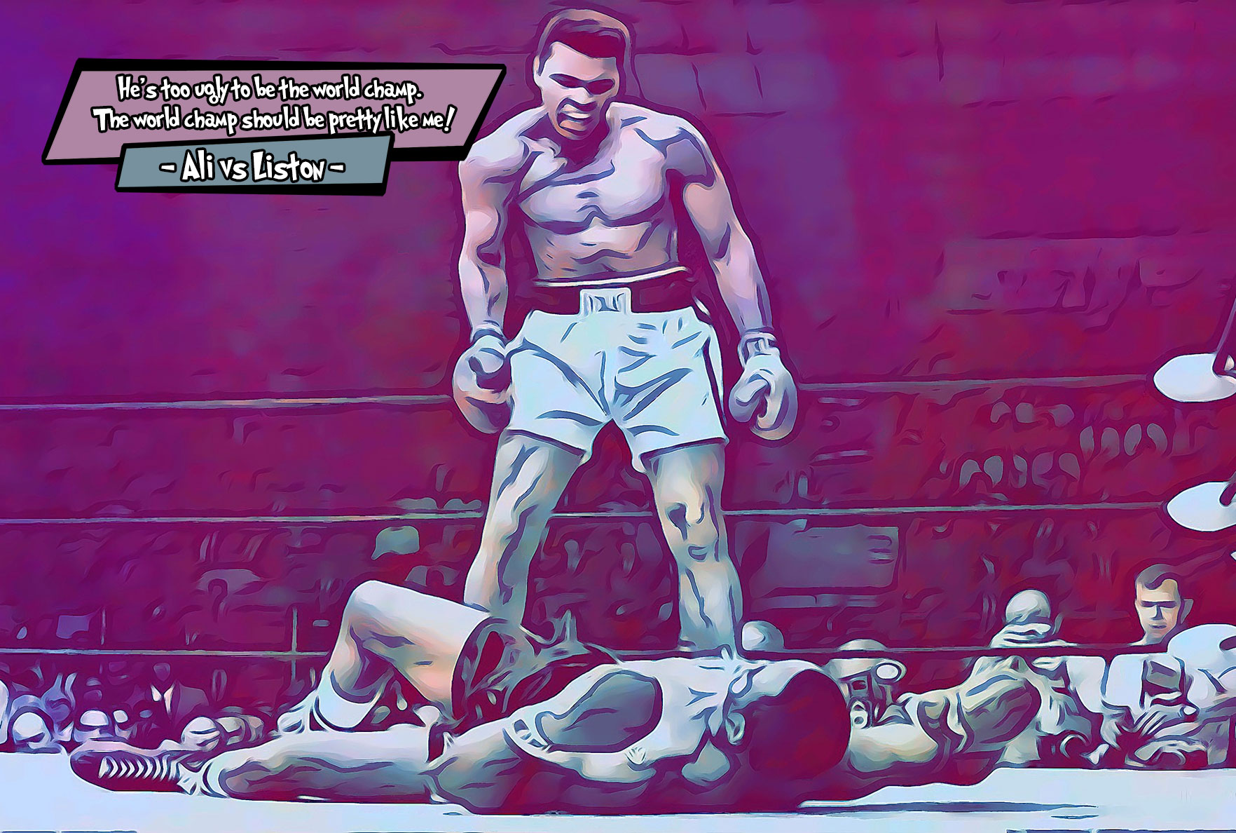 [ALI VS LISTON]– Comic Icons Art (Available in 3 formats and 3 different sizes)