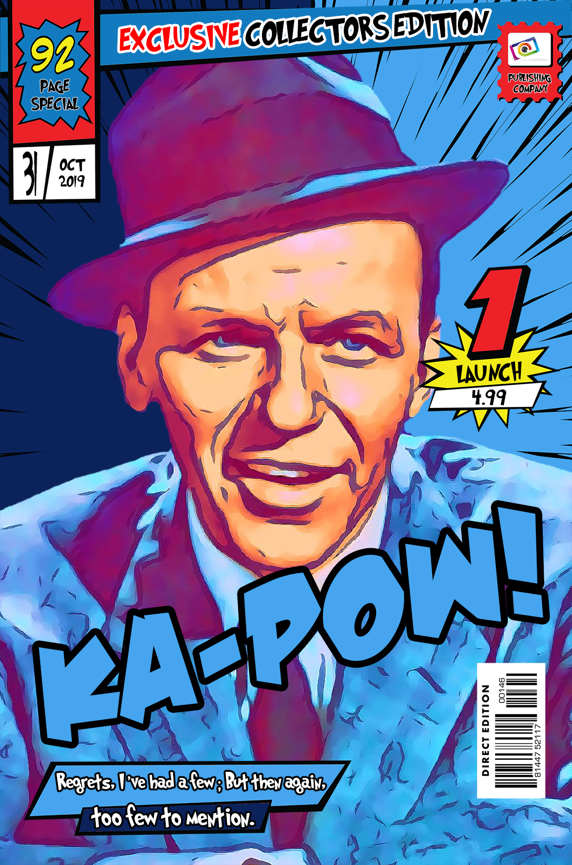 [FRANK SINATRA] – Comic Book Cover Art (Available in 3 formats and 3 different sizes)