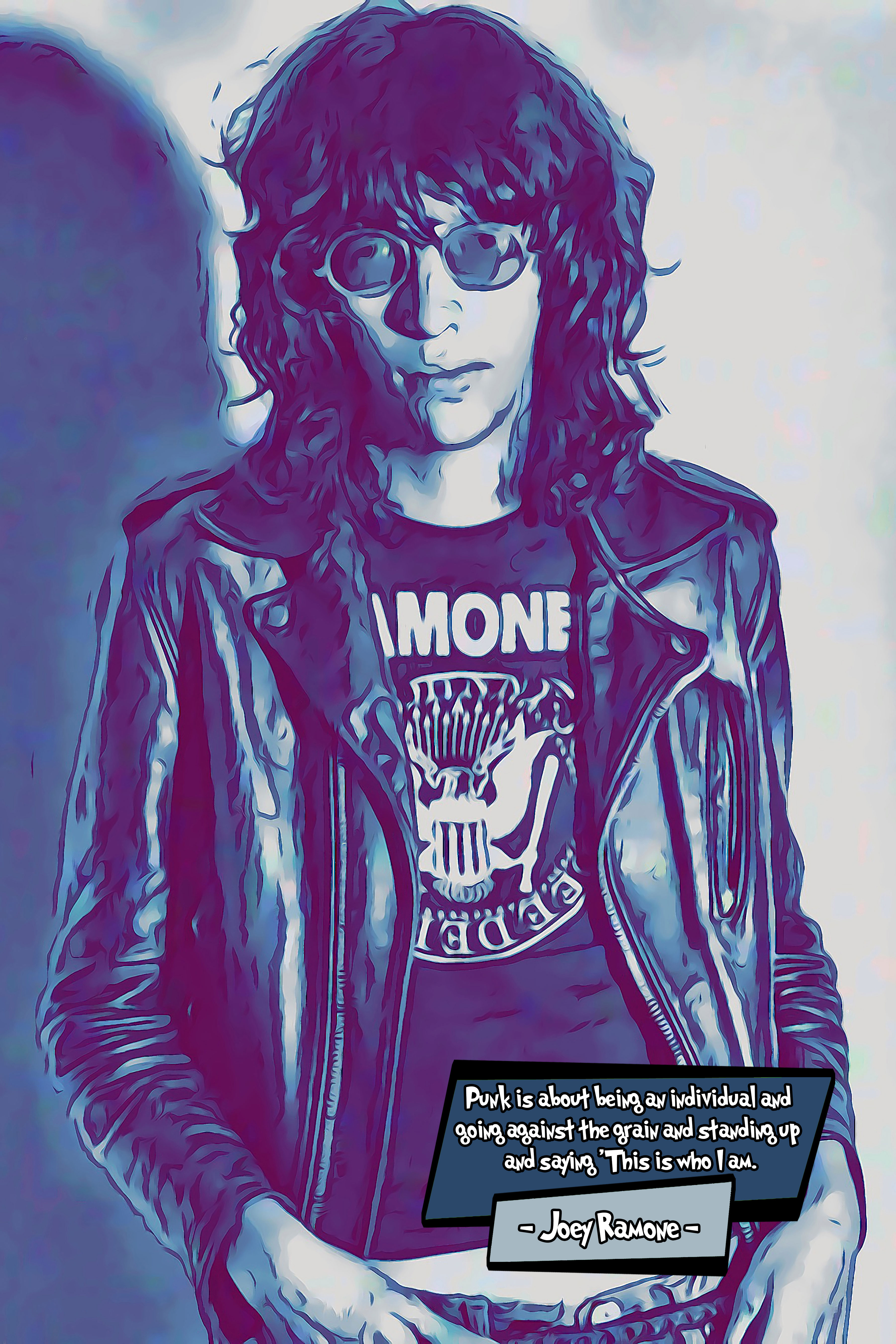 [JOEY RAMONE]– Comic Icons Art (Available in 3 formats and 3 different sizes)