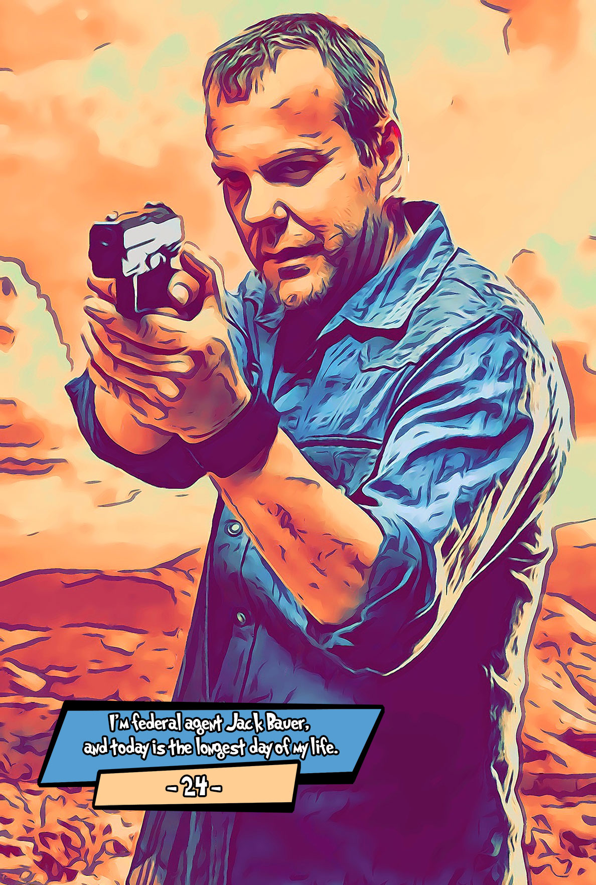 [JACK BAUER - 24]– Comic Icons Art (Available in 3 formats and 3 different sizes)